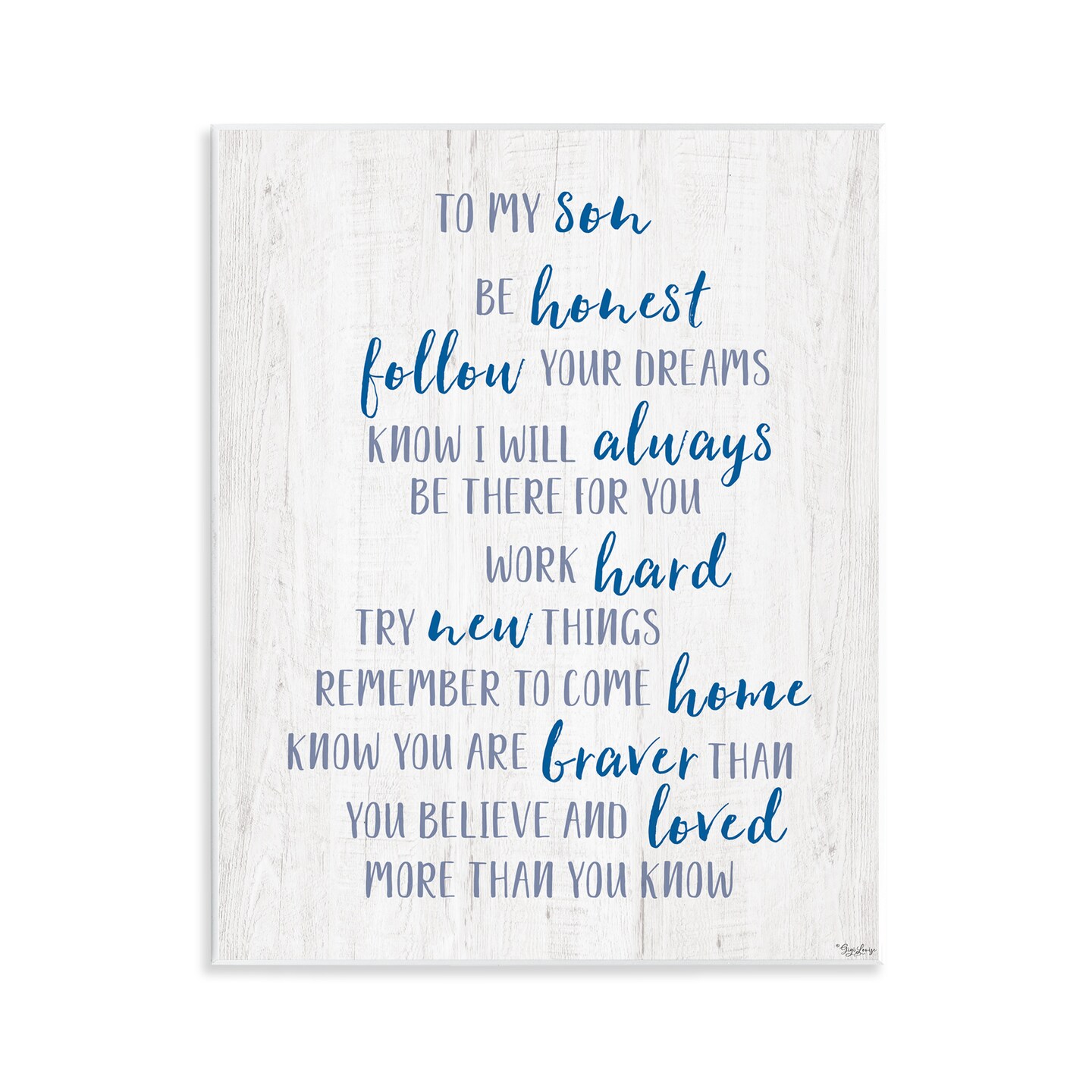 Stupell Industries To My Son Positive Parent Wall Plaque Design by Gigi Louise