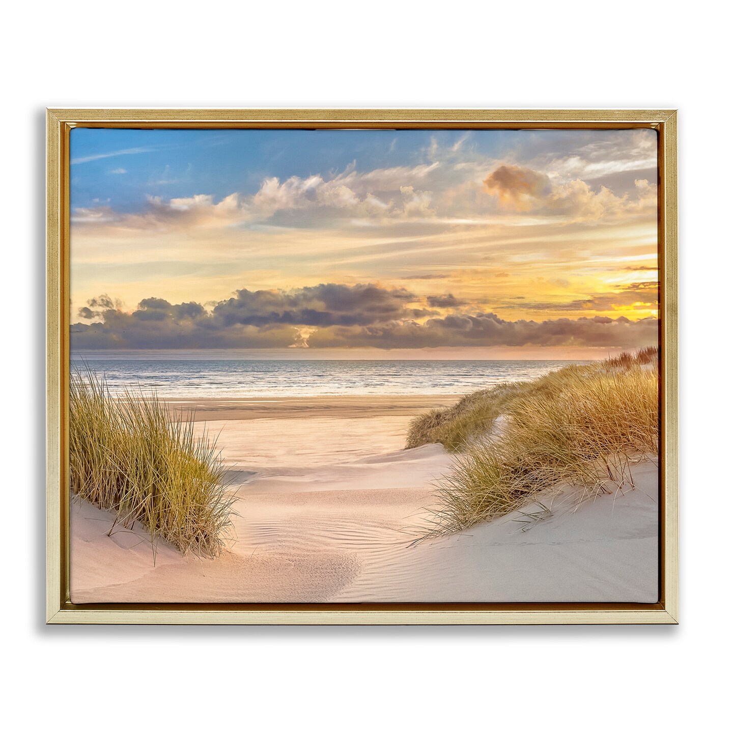 Stupell Industries Serene Beach Between Dunes Floating Frame Design By ...