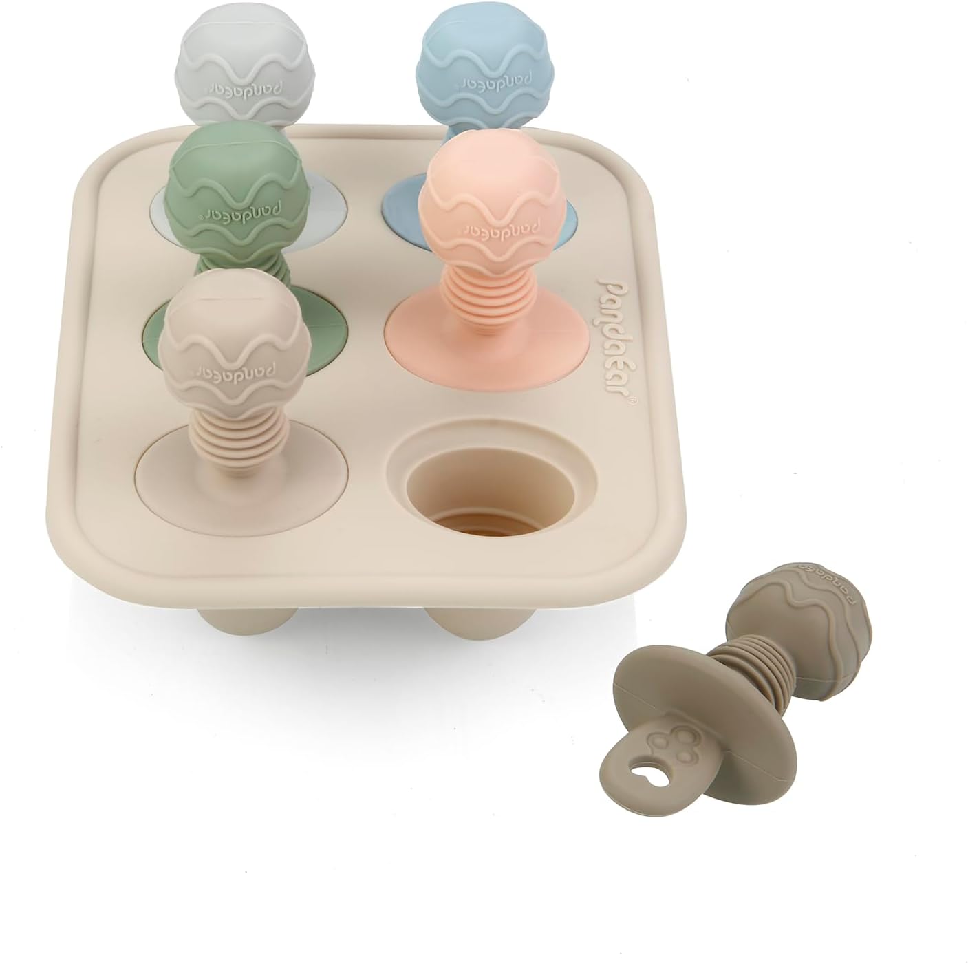 Silicone Popsicle Molds, Mini Breastmilk Popsicle Molds with Sticks &#x26; 6-Cavity for Baby Teething Relief, Frozen Breast Milk Teether Popsicle Maker Ice Pop Molds for Infant