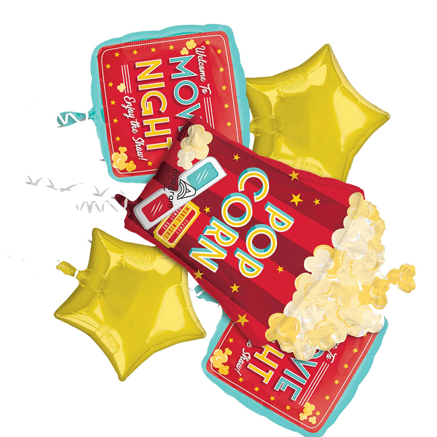 Anagram&#xAE; Movie Night Balloon Bouquet