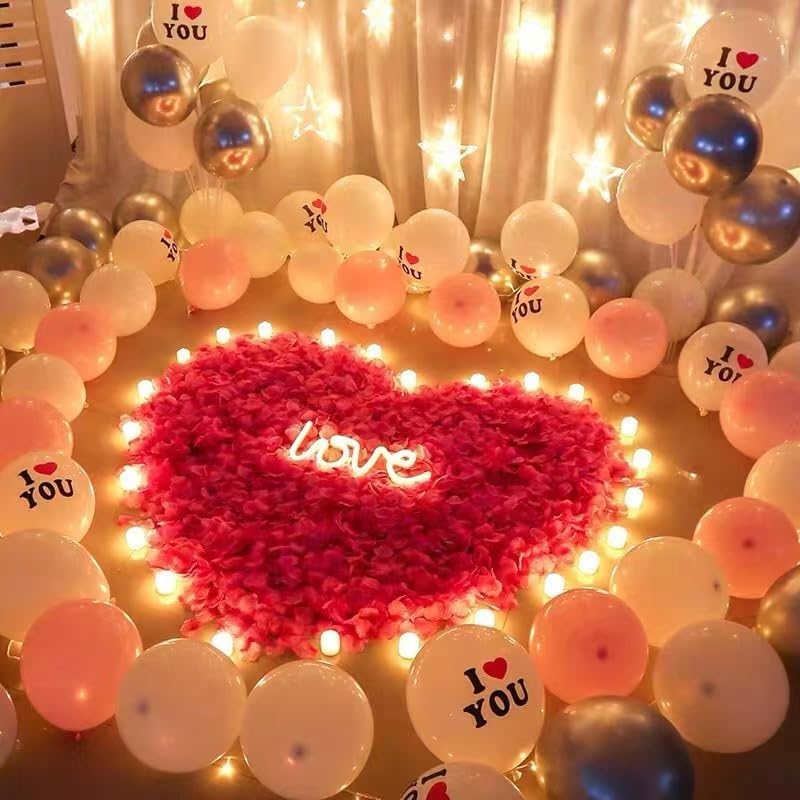 2200 PCS Artificial Fake Rose Petals for Wedding, Romantic Night for Her/Him Set, Engagement, Flower Decorations, Event, Party, in Bulk