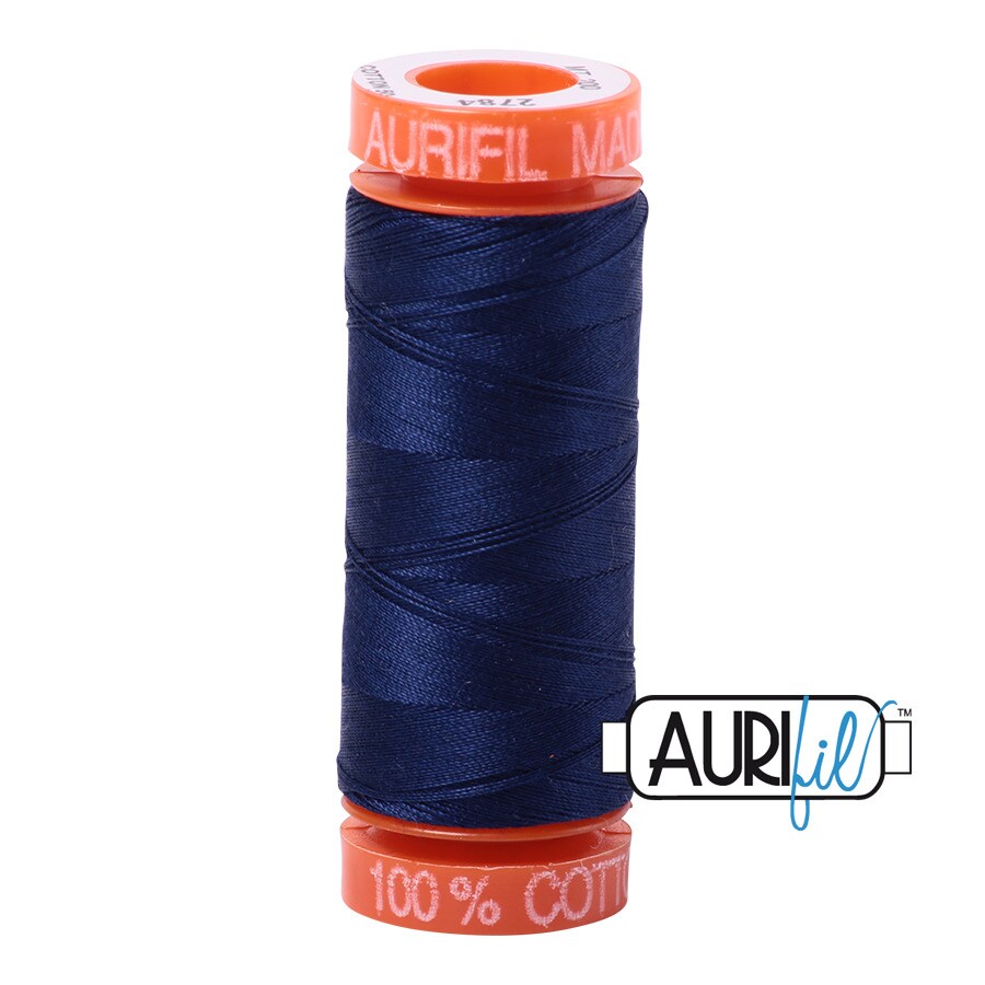 Dark Navy (2784) | 50wt Small Spool (200M / 220Y) | Aurifil Thread