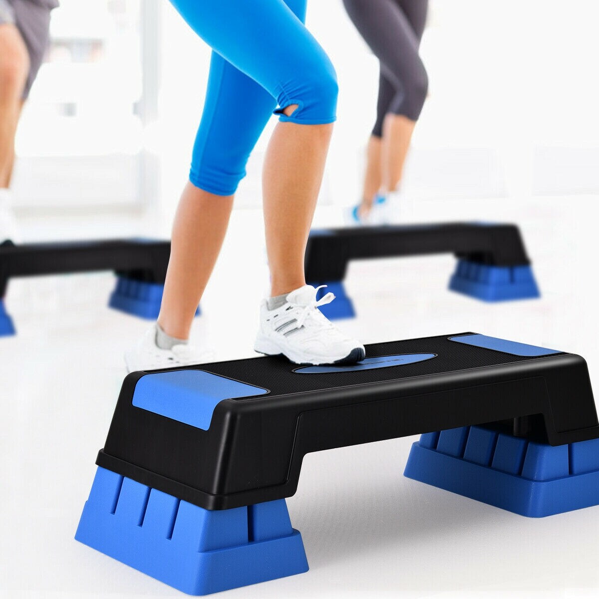 Multi-Purpose Aerobic Exercise Stepper Trainer with 3 Adjustable Height Suitable for Home or Office Workout