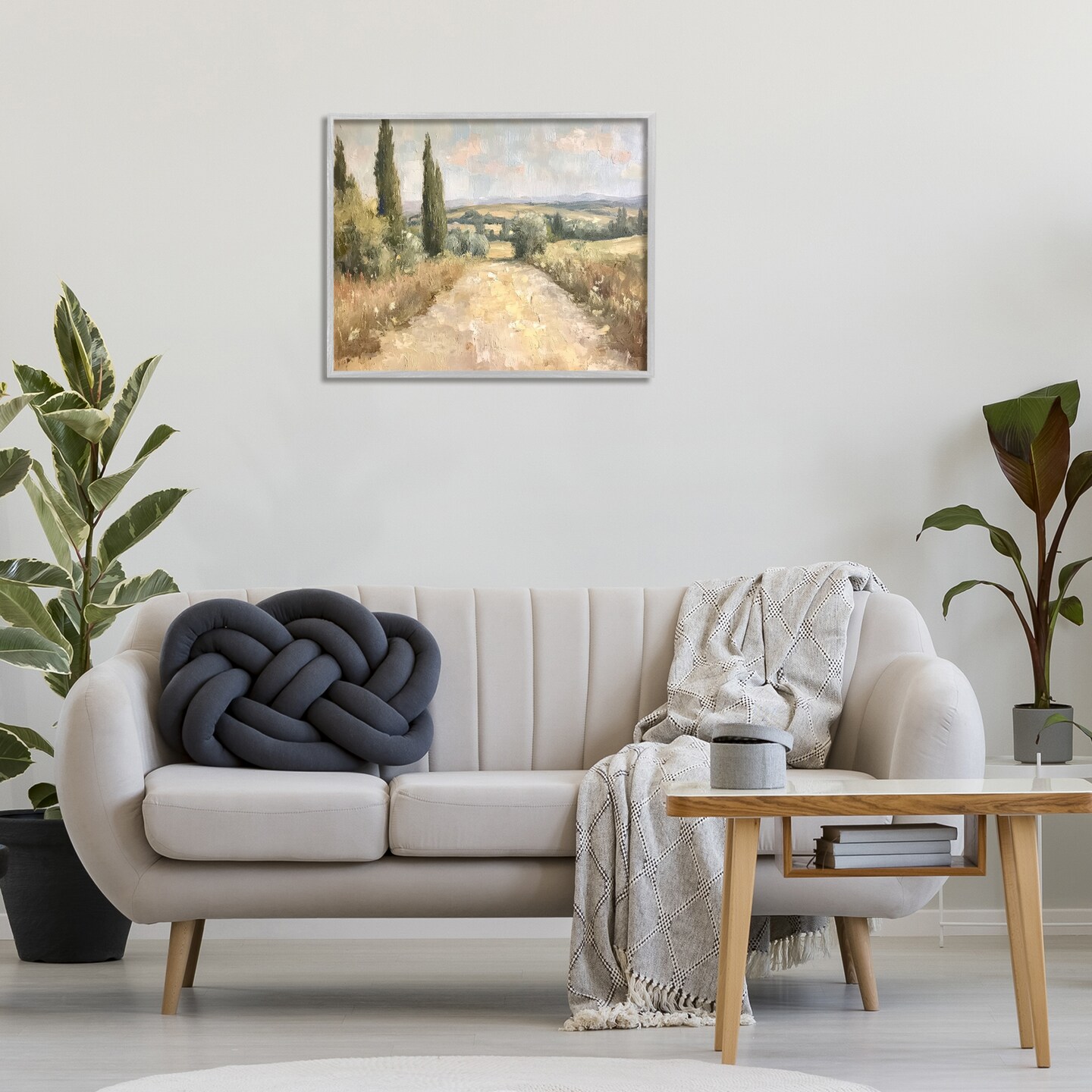 Stupell Industries Rural Trail Landscape Framed Giclee Design by Petal Prints Design