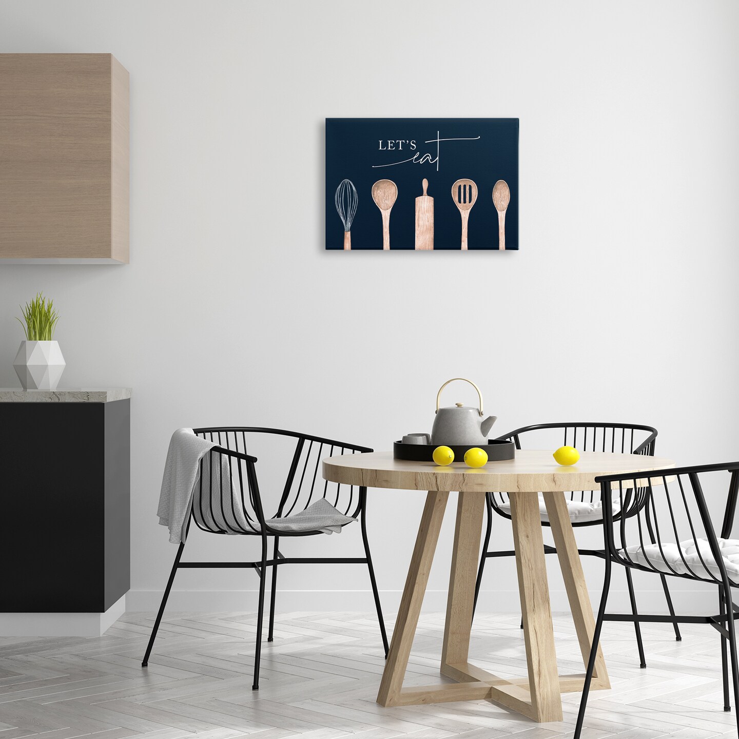 Stupell Industries Let's Eat Kitchen Utensils Canvas Design by Lux + Me Designs