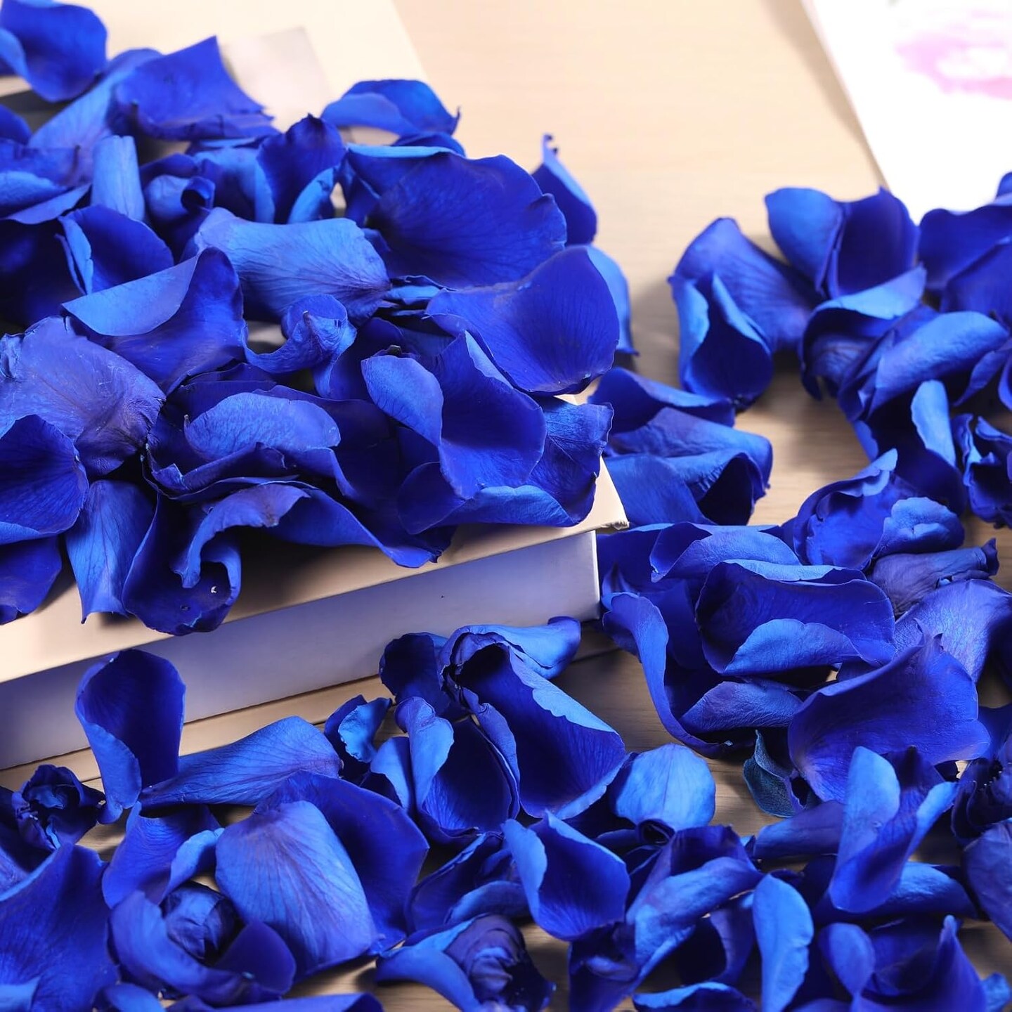 Dried Real Rose Petals, Natural Preserved Dry Flower Petals for Wedding Party Dinner Table Decor, Romantic Night for Her Set