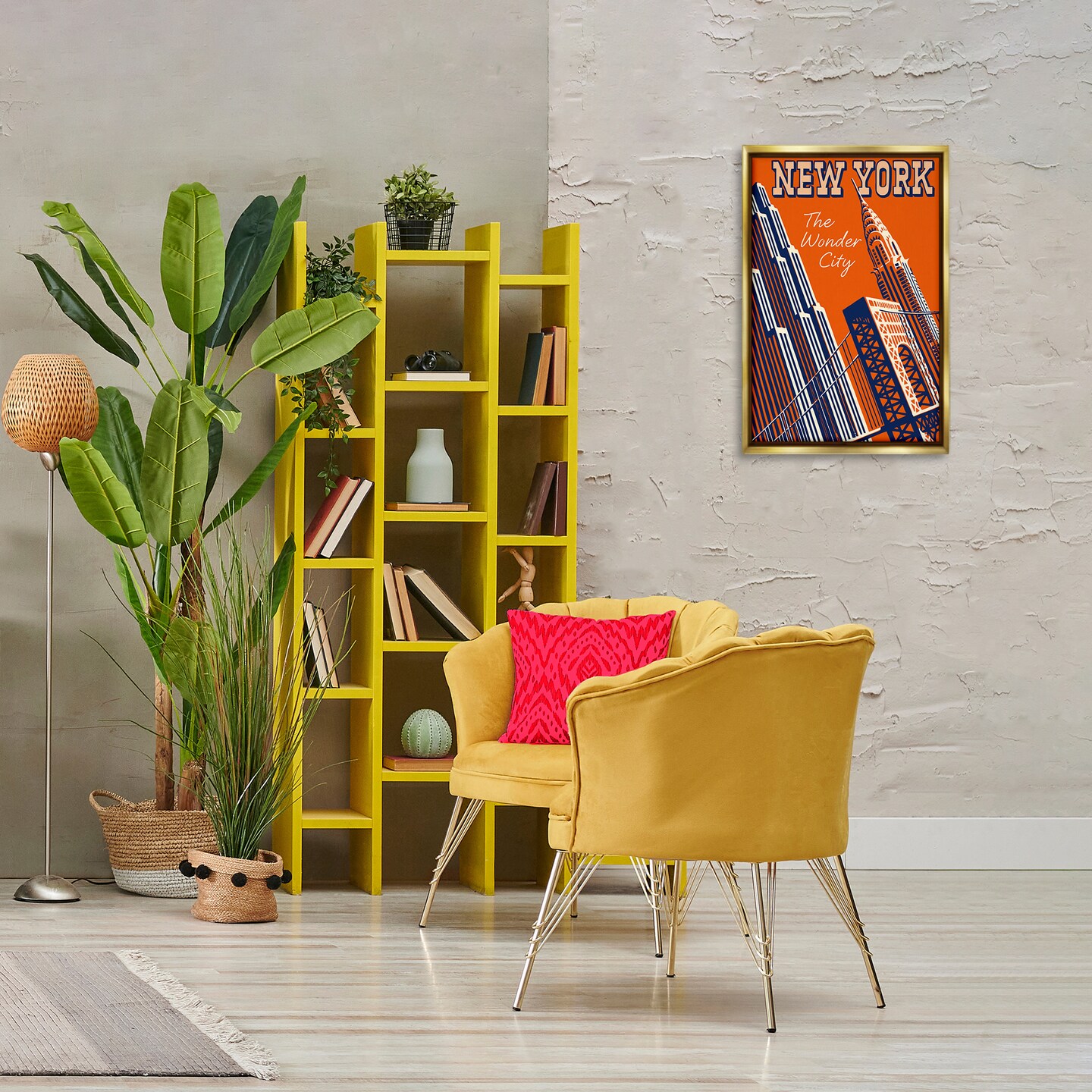 Stupell Industries New York The Wonder City Floating Frame Design by Marcus Jules