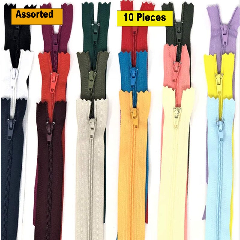 Nylon Zippers 16 Inches Coil #3 Closed Bottom