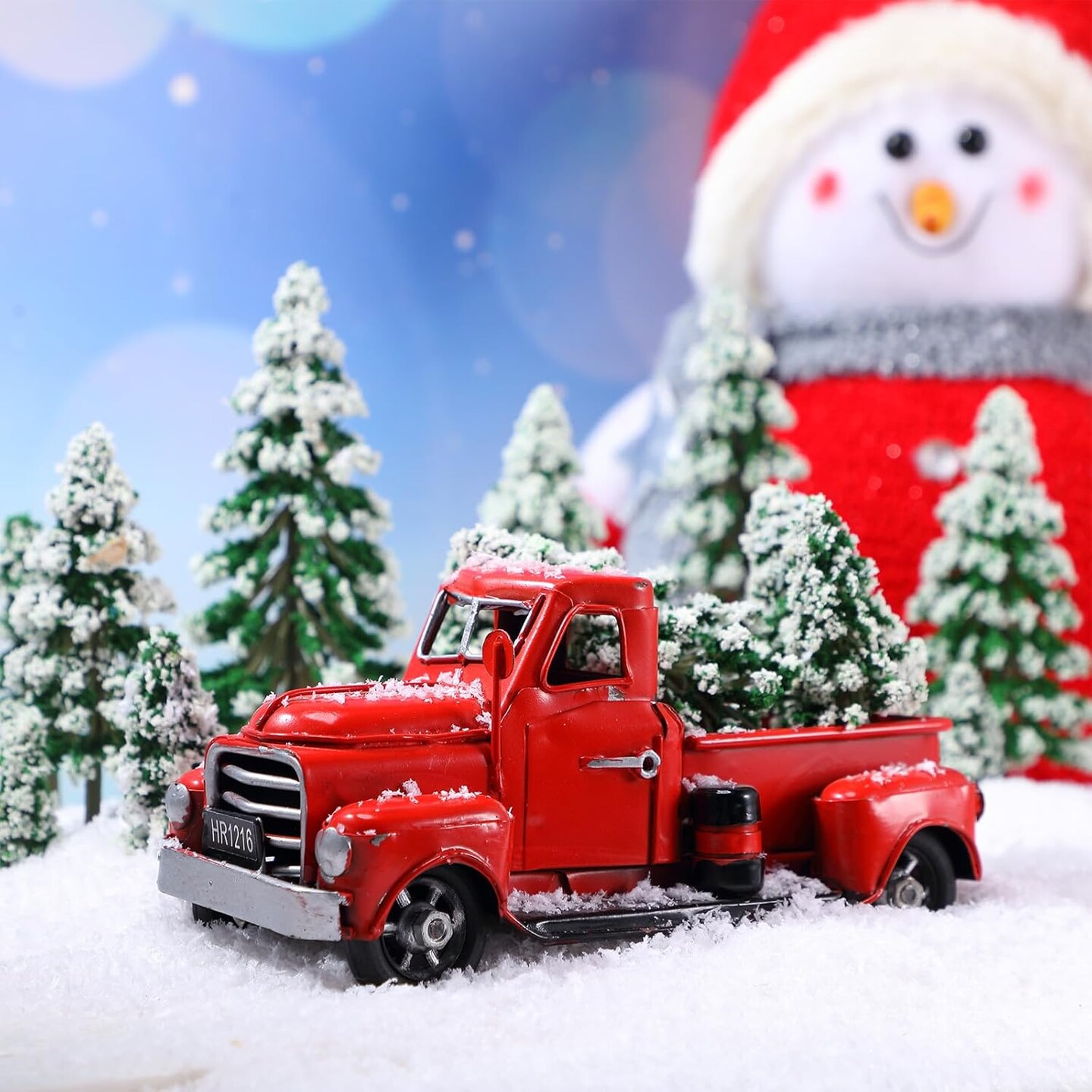 35 Pieces Mini Snow Pine Model Trees 1.97-5.9 Inch, 6 Size Miniature Sisal Snow Frost Trees for Christmas Village Decoration Train Scenery Winter Ornaments DIY Crafts