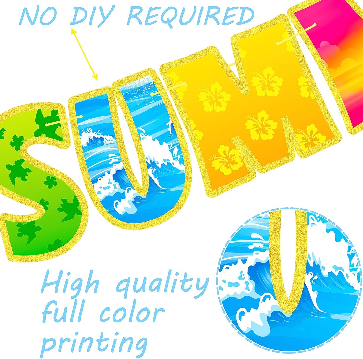 Hello Summer Banner Decorations Hello Summer Birthday Party Decorations Summer Pool Party Banner Decorations for Sun Signs Summer Birthday Beach Pool Party Bunting Garland Banner Decorations