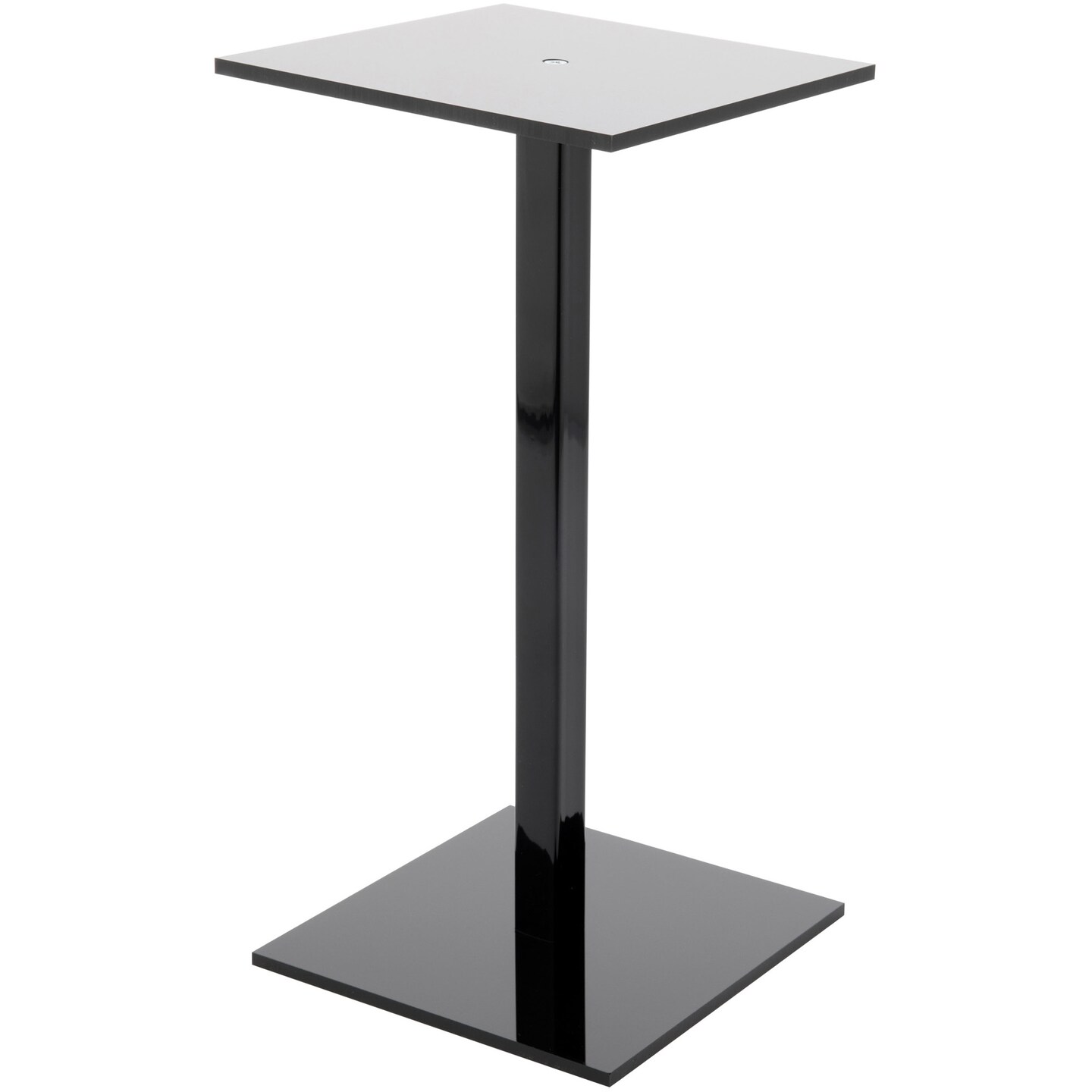 Plymor Black Acrylic Square Barbell Pedestal Display Riser 12.5 inches ...
