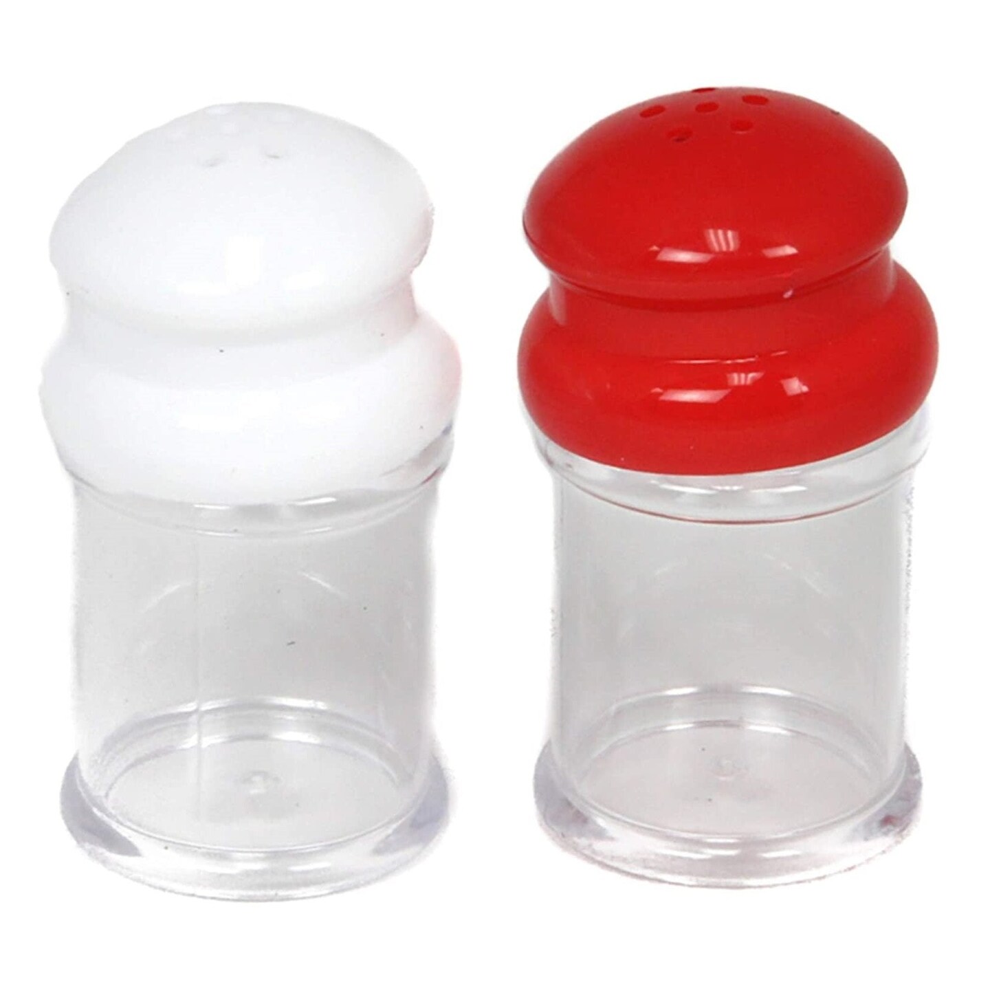 Chef Craft 3.5&#x22; Tall Durable Plastic Salt &#x26; Pepper Shaker Set - Great Size for Table or Camping Use