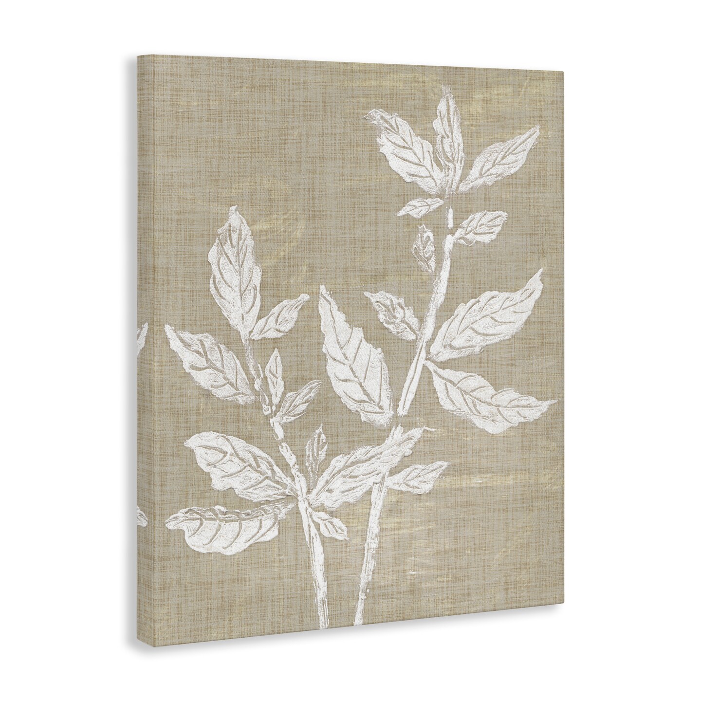Stupell Industries Boho Leaves on Natural Pattern Canvas Design by Melissa Wang
