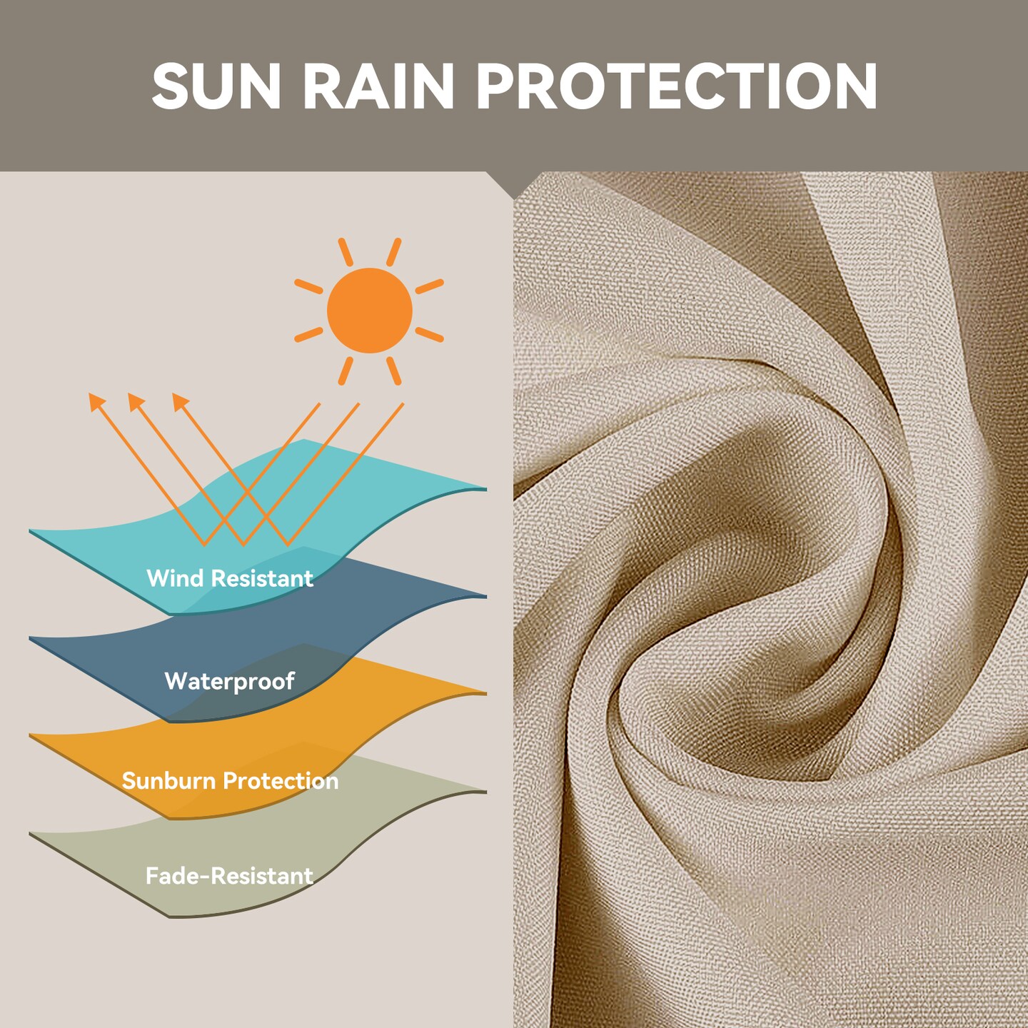 13ft Outdoor Patio Umbrella, Double Sided Market Rectangle Umbrella with Crank Handle,Large Sun Shade for Outside Deck,Backyard,Garden&#xFF08;Beige&#xFF09;