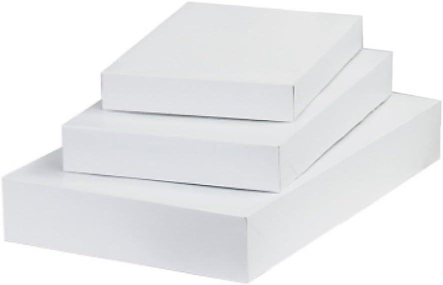 12-Pack White Gift Boxes with Lids – Multi-Pack Gift Wrap Boxes for Clothes, Apparel, and Birthdays, Assorted Sizes