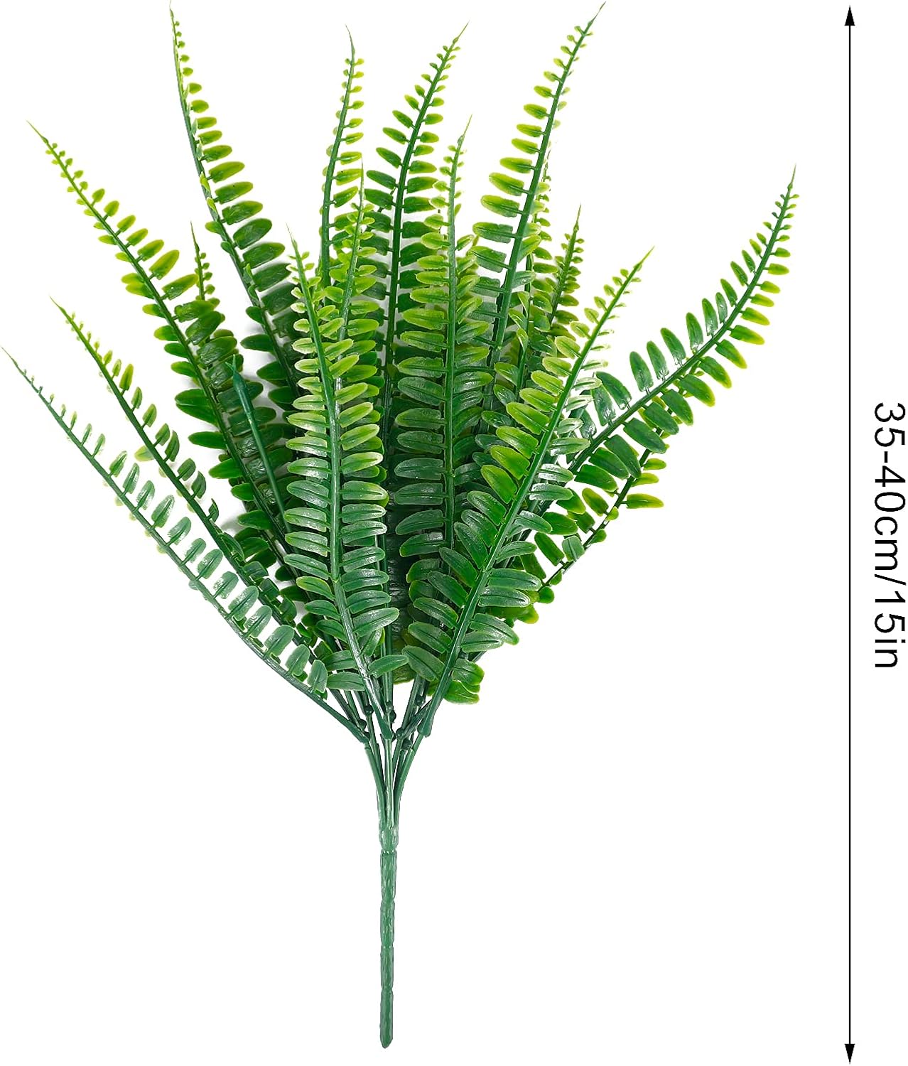 18 Pcs Artificial Ferns Plants Bushes Fake Boston Fern Shrubs Plastic Plant Greenery for Outdoor Indoor Home Garden D&#xE9;cor