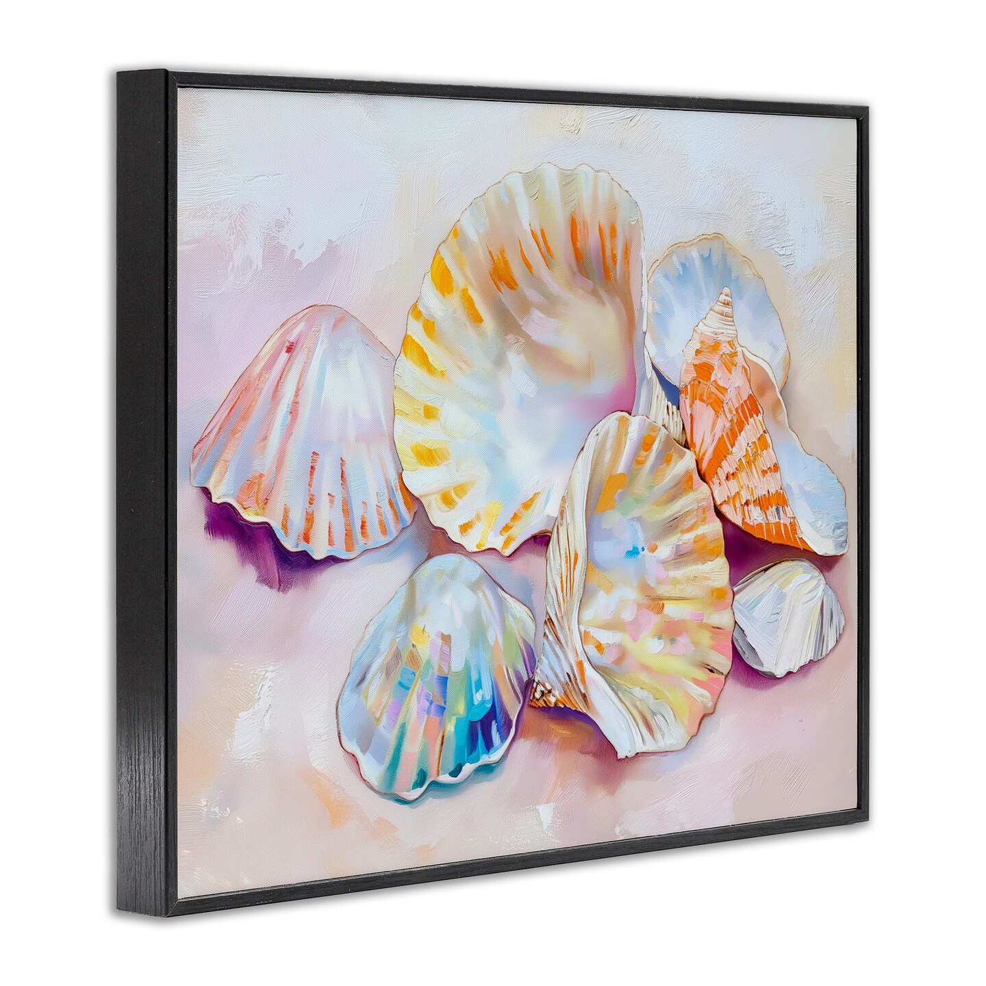 Stupell Industries Pile of Various Seashells Framed Giclee Design by Arlington Prints