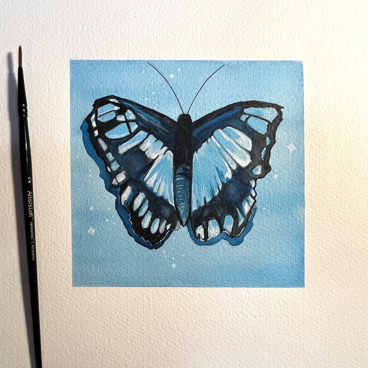 Mixed Media Butterfly Painting