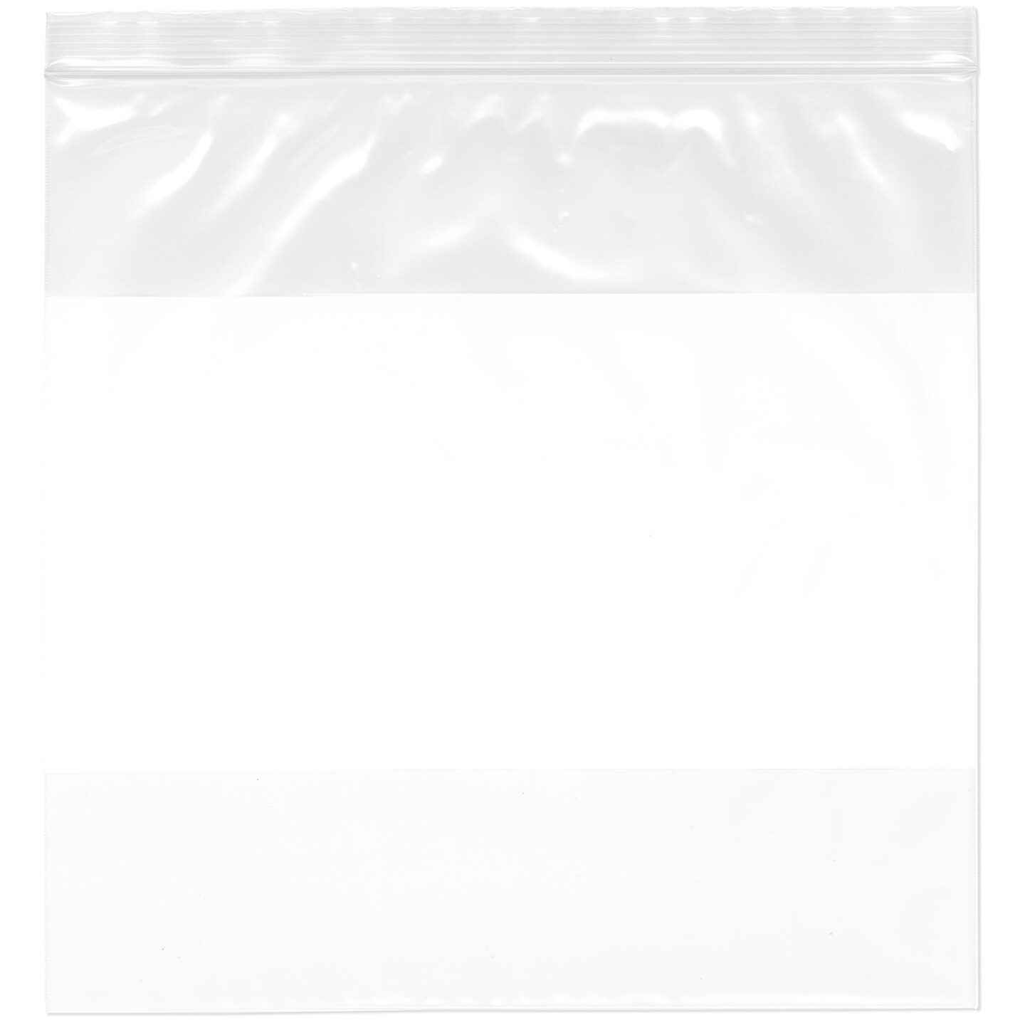 Plymor 12" x 12", 4 Mil with White-Block Heavy Duty Zipper Reclosable Plastic Bags
