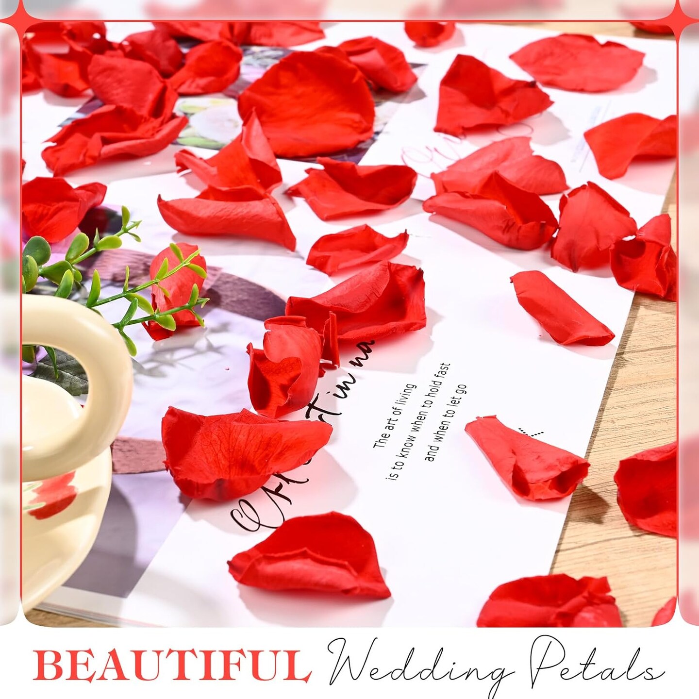 230 PCS Red Dired Rose Petals 2.1oz/60g Natural Real Rose Flower Petals for Wedding