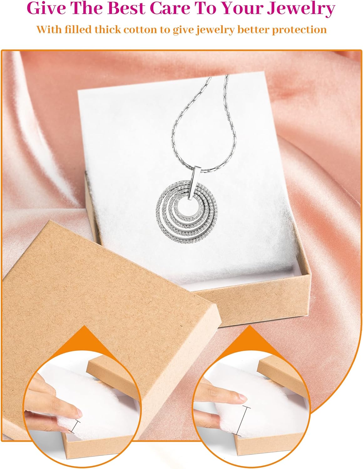 Jewelry Gift Boxes, 3.5x3.5x1 Inch 20 Pcs Matte Small Gift Box wtih Lids, Small Cardboard Jewelry Boxes with Cotton Filled and Lids
