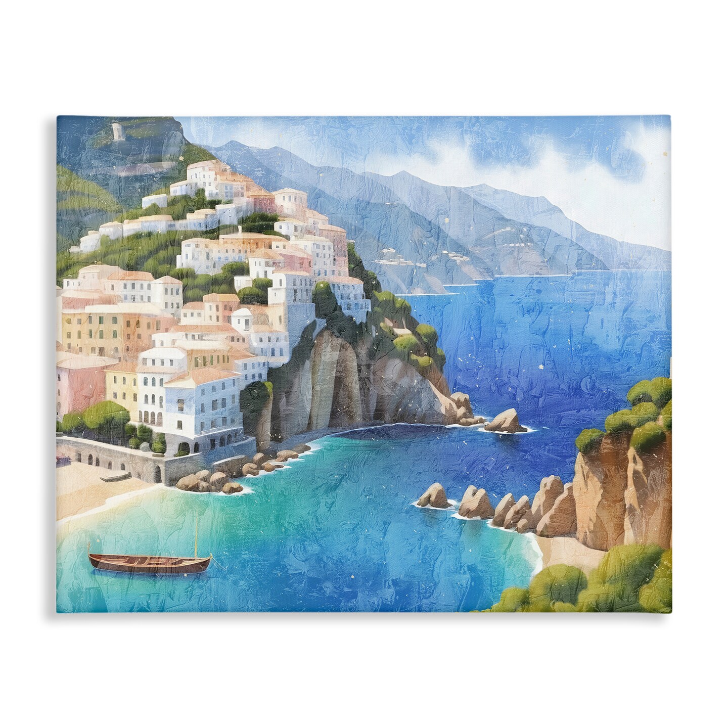 Stupell Industries Vibrant Coastal Seascape Canvas Design by Kim Allen