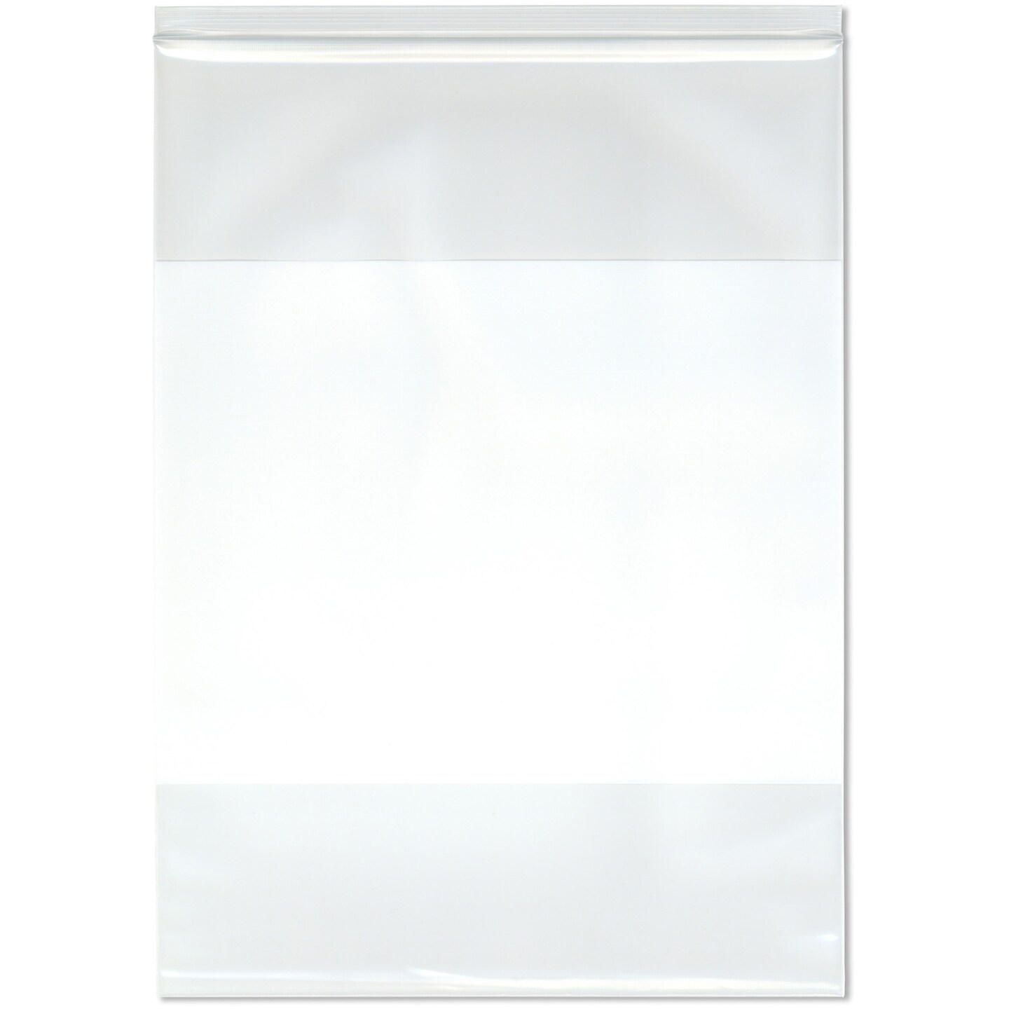 Plymor 13" x 18" (Pack of 50), 6 Mil Industrial Duty White-Block Zipper Reclosable Plastic Bags
