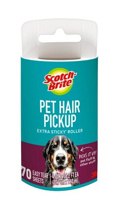 Scotch-Brite™ Pet Hair Pickup Lint Roller Refill 839RFS-70, 4.0 in x 36.2 ft (10.1 cm x 11.0 m)