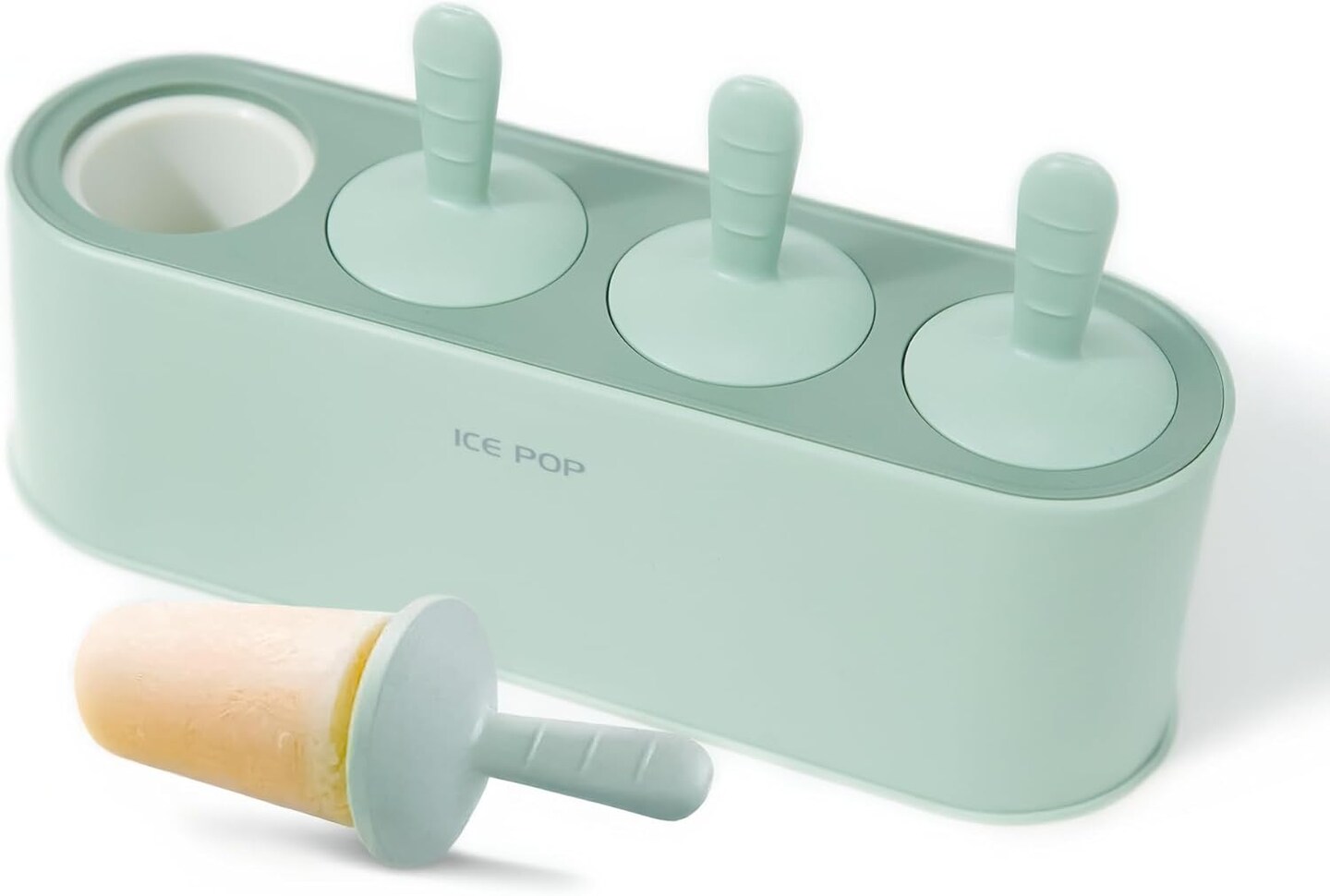 Popsicle Mold Set [4-Piece] &#x2013; Homemade Easy-Release Ice Pop Molds, BPA-Free Silicone Popsicle Maker for Juice, Fruit Popsicles, Ice Cream &#x2013; Reusable DIY Pop Molds for Kids &#x26; Adults (Green)