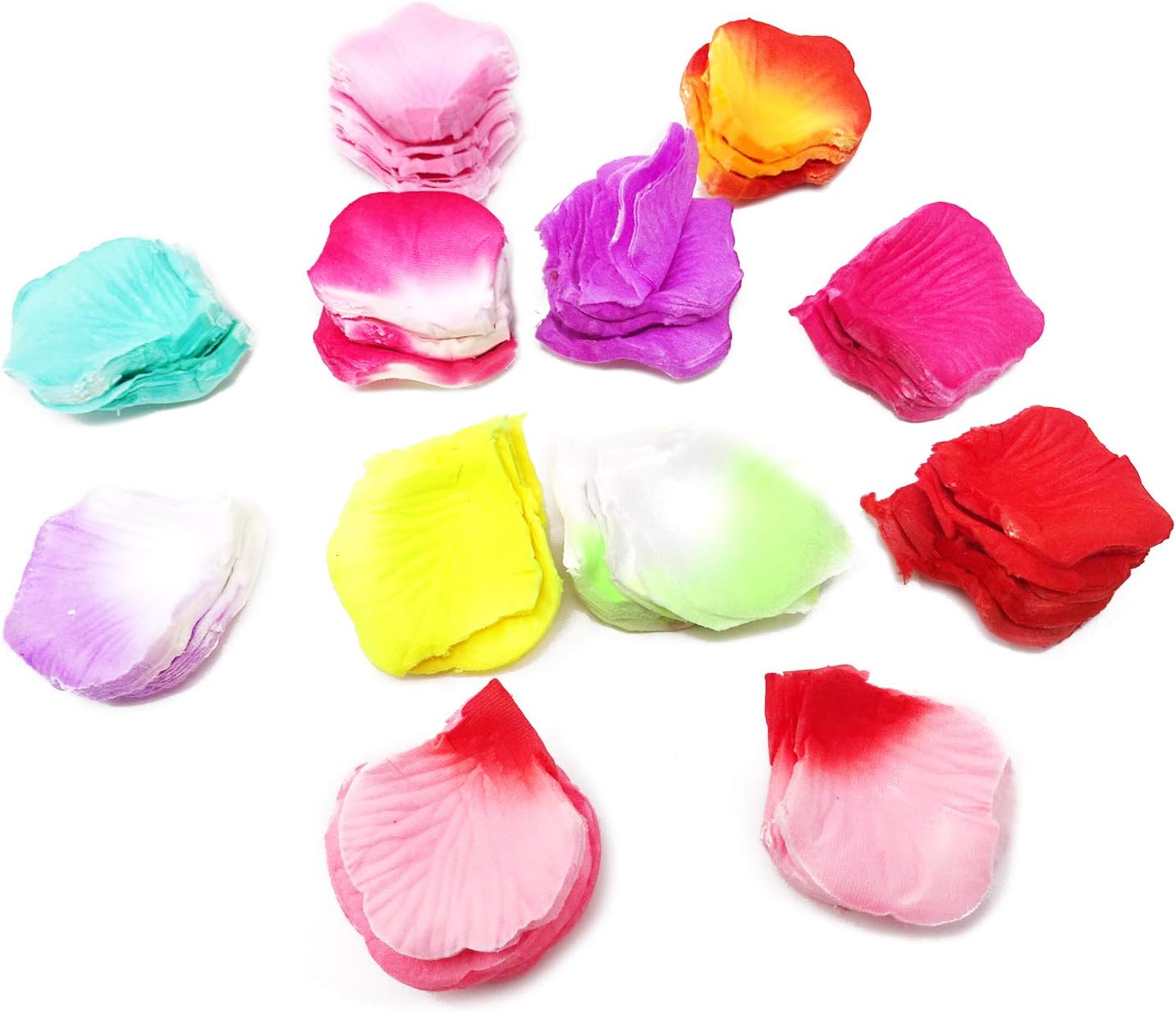 960PCS Multicolor Artificial Rose Petals Wedding Party Flower Petals for Wedding Home Party Romantic Night Anniversary Valentine's Day