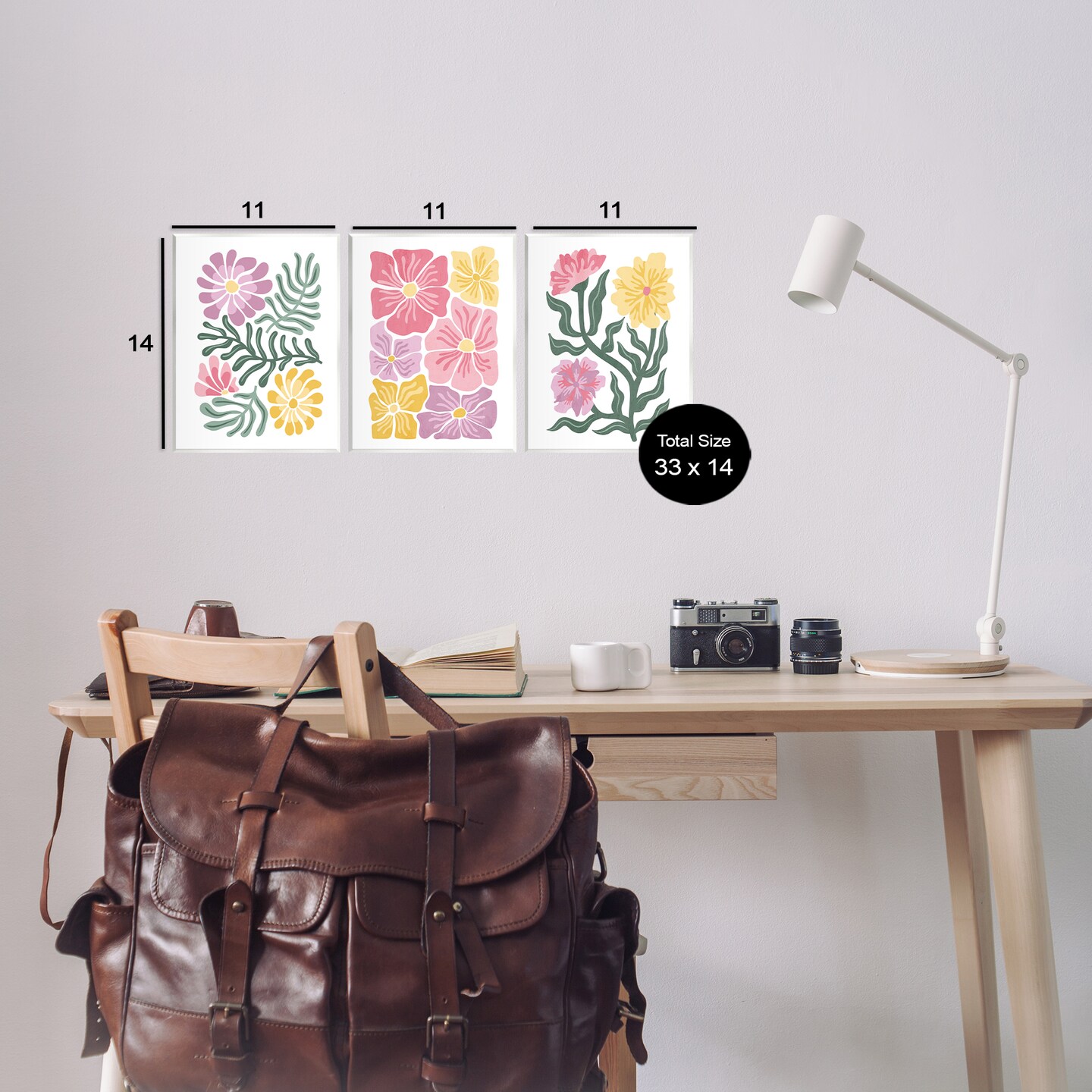 Stupell Industries Minimal Spring Hue Flowers Wall Plaque Design by Kim Allen