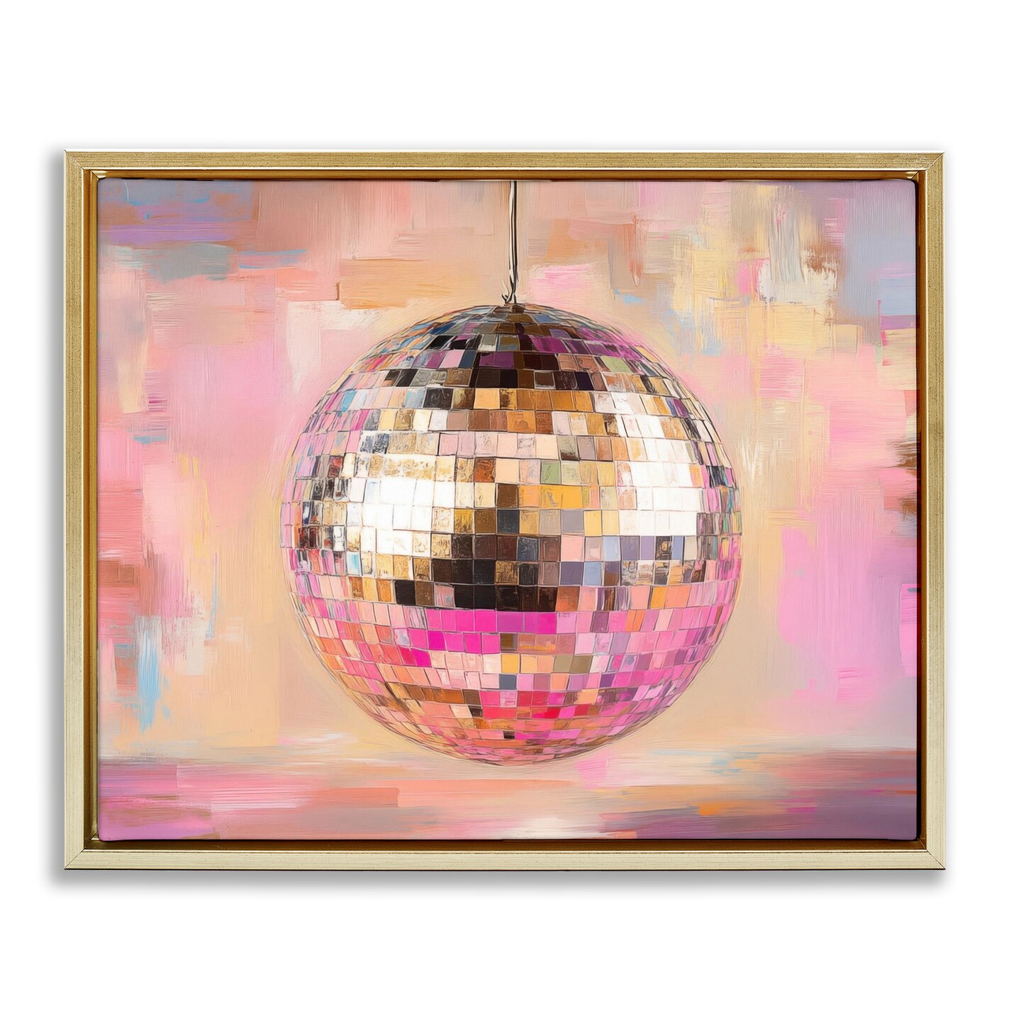 Stupell Industries Mirrored Disco Ball Floating Frame Design by Nini Art