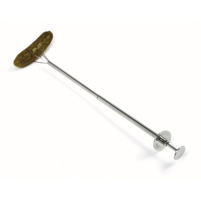 Norpro 8.75&#x22; Stainless Steel Pickle Picker Pincher Fork - Olive Pepper Grabber