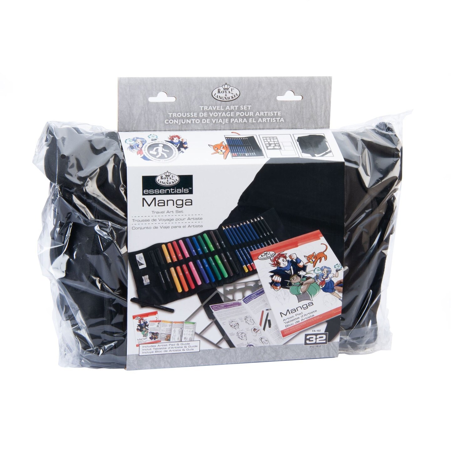 FA-102 | Essentials™ 32pc Manga Drawing & Sketching Travel Art Set