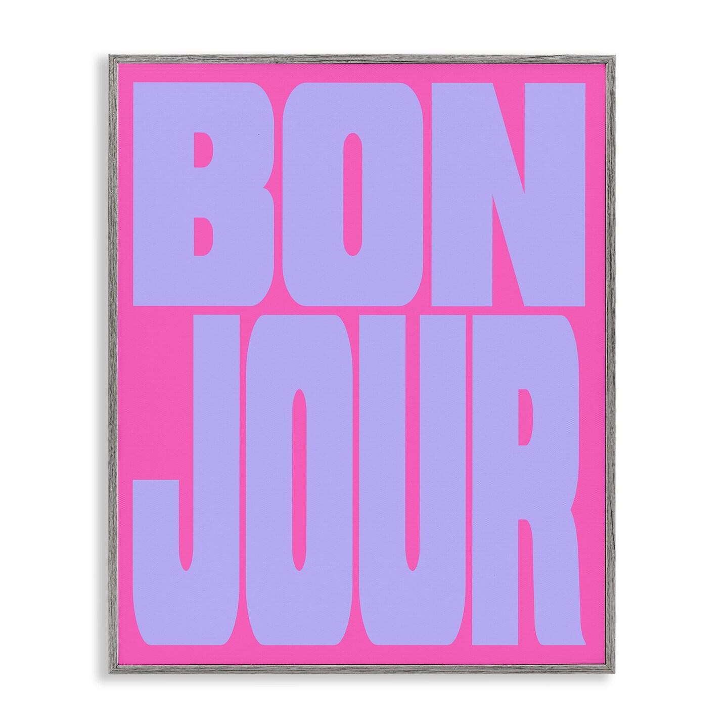 Stupell Industries Bonjour Pink & Blue Framed Giclee Design by House of Lulu