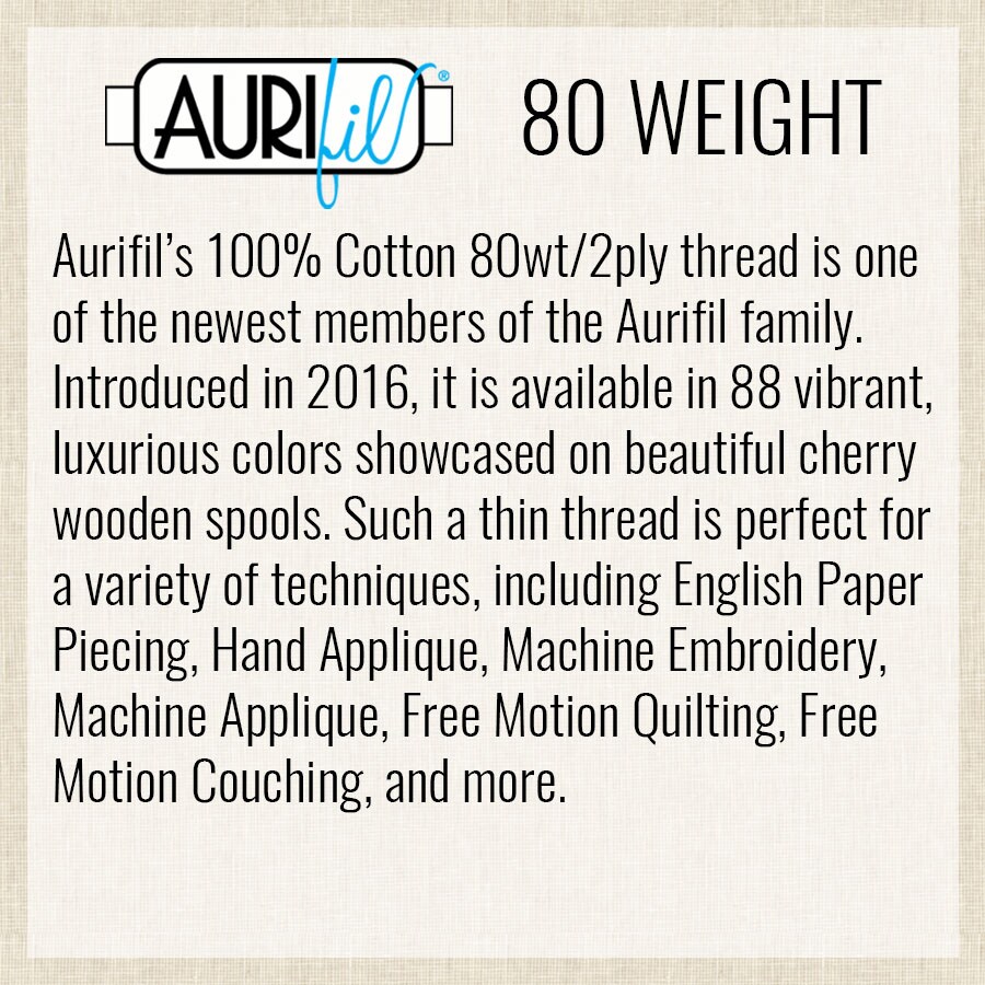 Light Wedgewood (2725) | 80wt Small Spool (274M / 300Y) | Aurifil Thread