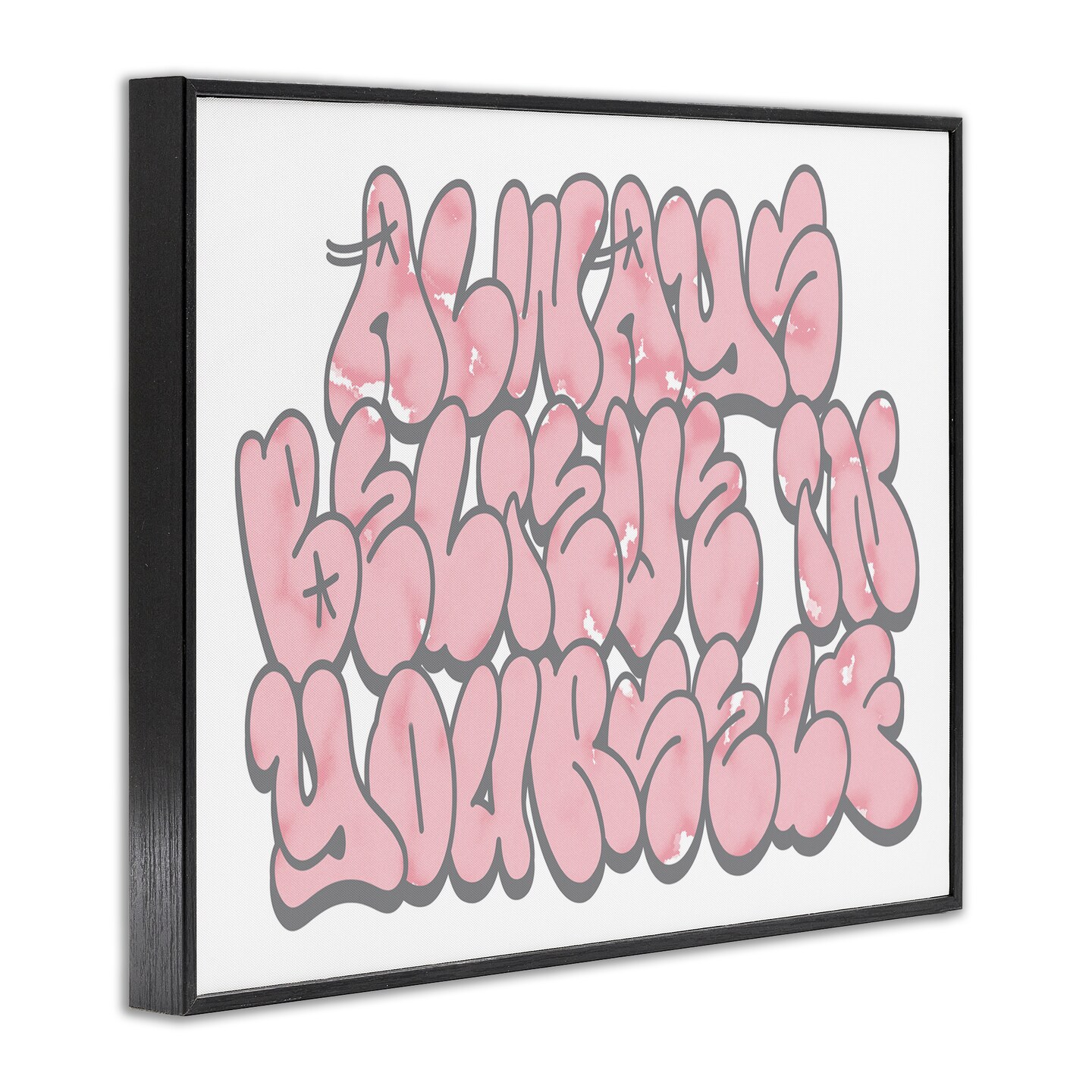 Stupell Industries Believe in Yourself Graffiti Framed Giclee Design by Marcus Prime