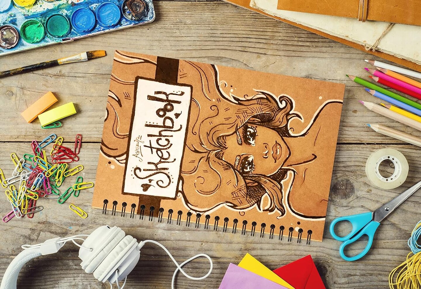 24 Pack A5 Spiral Notebooks Journal with Kraft Cover, 5x8 Inches, Ruled Lined Paper, for Work, Sketches, Study, Notes Taking, Gifts, Brown