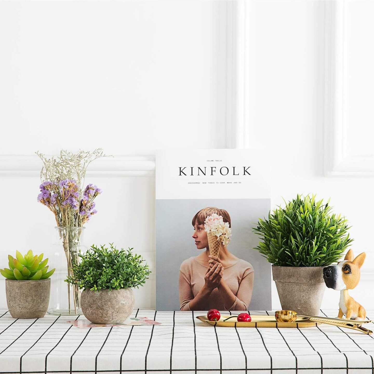 Mini Sage Green Potted Boxwood Topiary Artificial Plants for Home Decor Indoor, Farmhouse House Plant Office Small Desk Shelf Apartment Coffee Bar Bathroom Decor Guest Room, Small Fake Plant