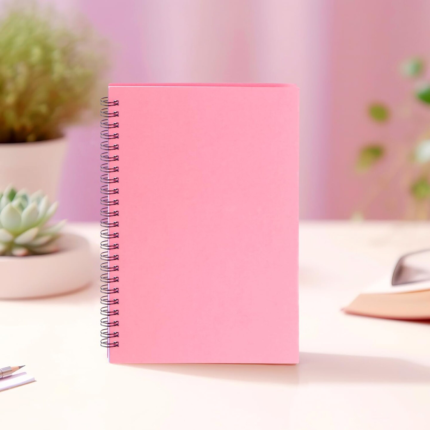A5 Spiral Notebooks 6x8 inch Small Spiral Notebook College Ruled Hardcover Sketchbook Journals Wirebound Memo Notepads, 100 Pages, 50 Sheets for Office School Supplies