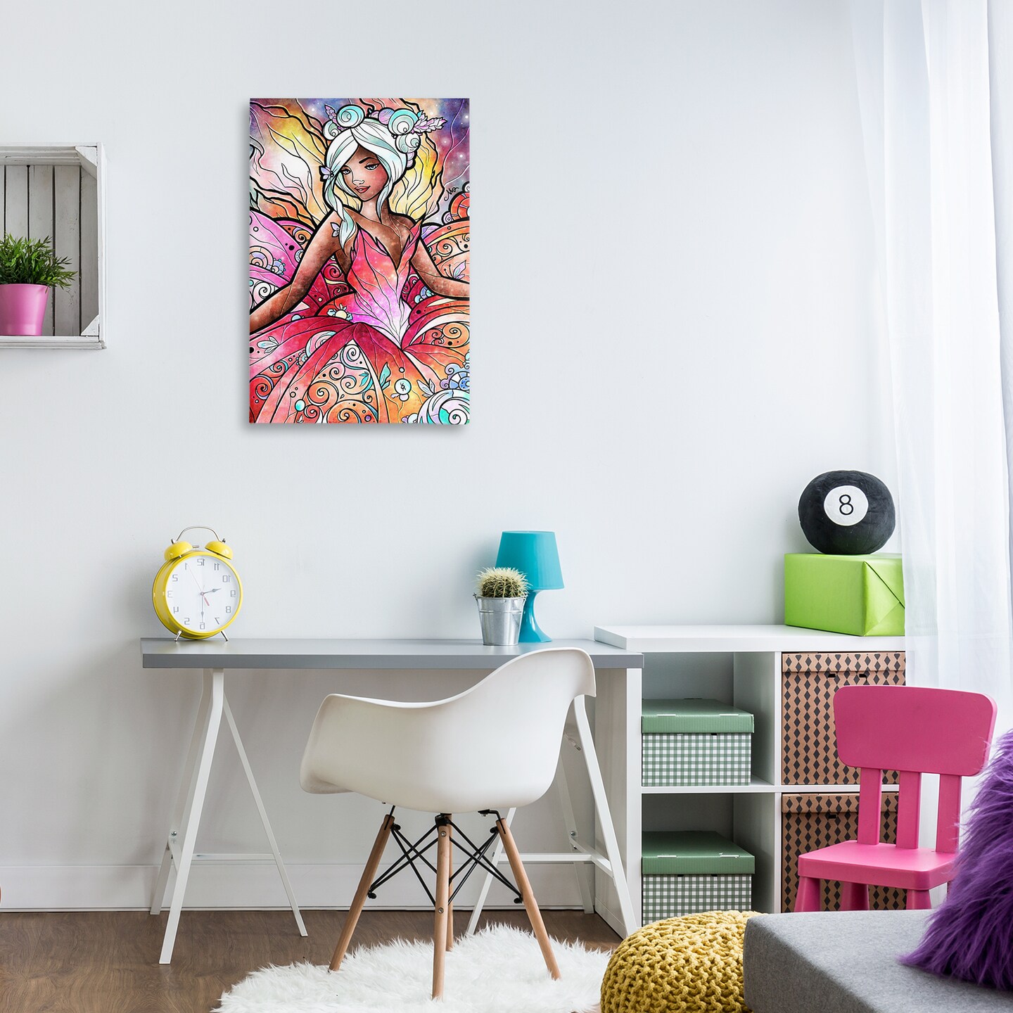 Stupell Industries Pastel Nouveau Fairy Canvas Design by Mandie Manzano