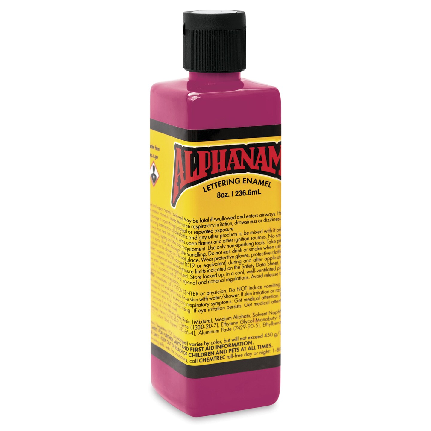 Alpha6 Alphanamel Lettering Enamel - Hot Pink, 236.6 ml, Bottle