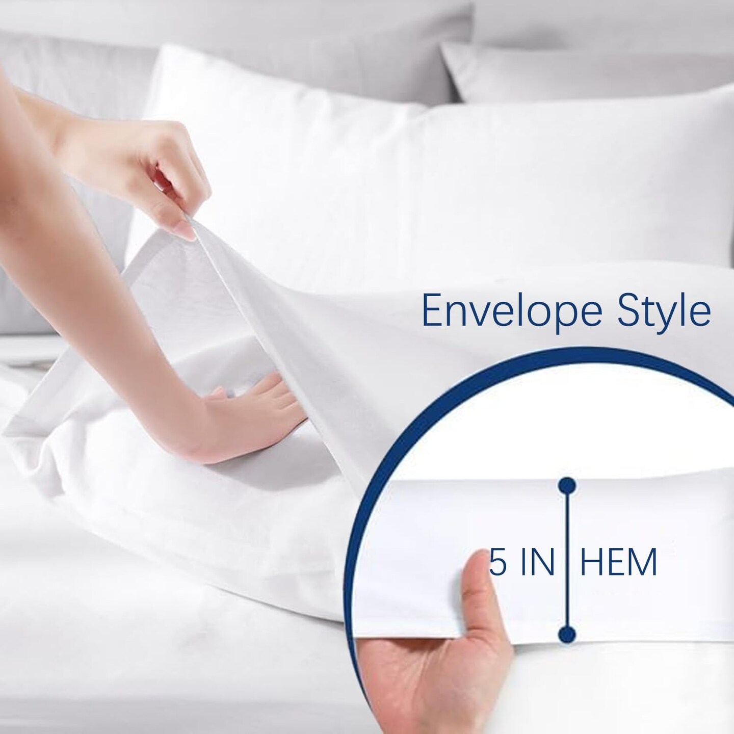 Bulk Pillow Cases Standard Size Set of 4 Pack Basic Pillowcases White Pillow Case Hypoallergenic Pillowcase Soft Envelope Closure Covers 20 x 26 Inches