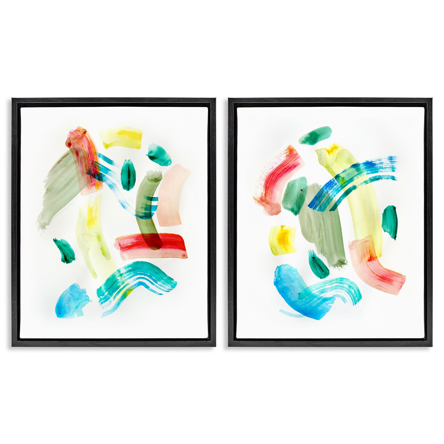Stupell Industries Macarana Abstract Hues 2pc Floating Frame Set Design by Gemma Bardot