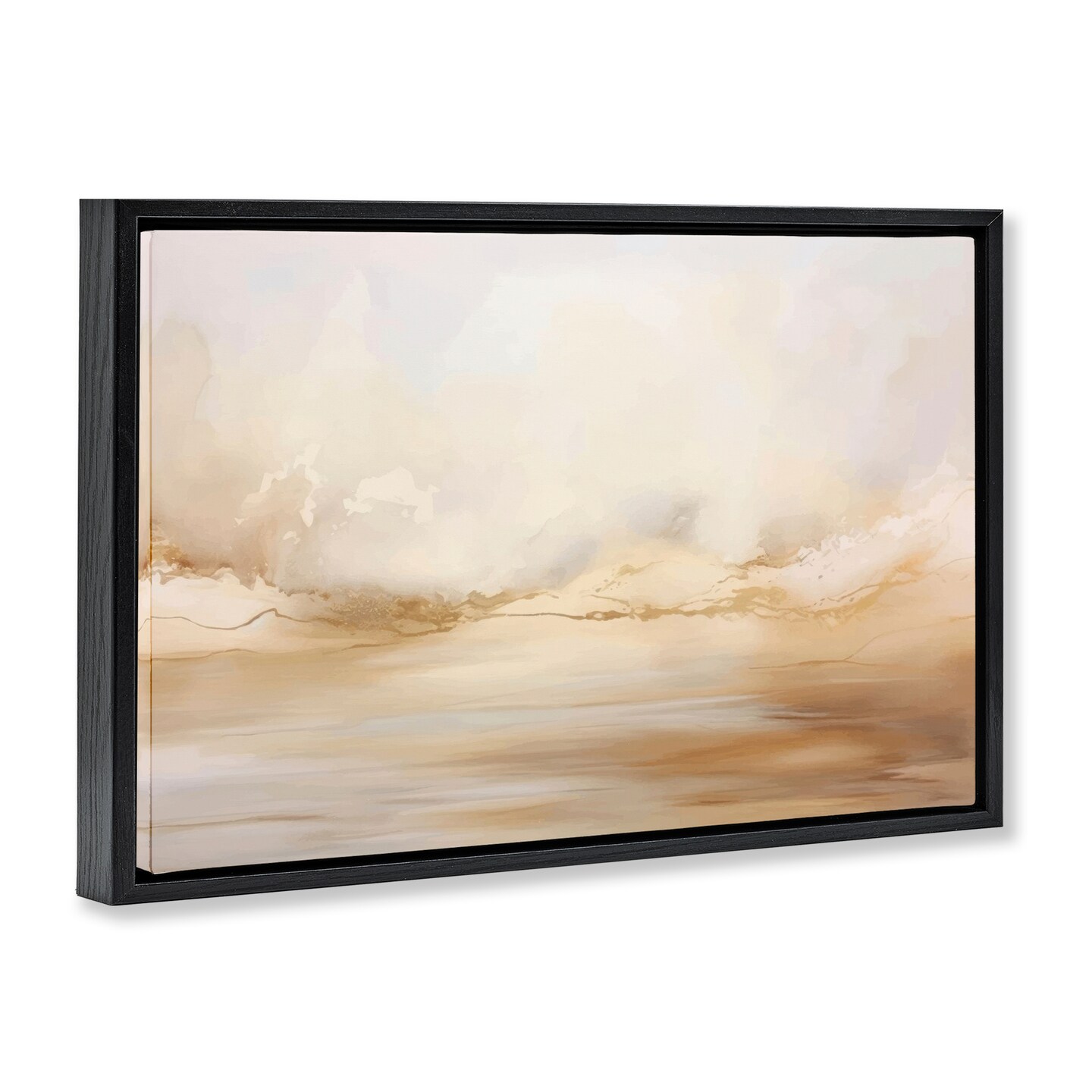 Stupell Industries Neutral Abstract Horizon Line Floating Frame Design by LSR Creative Studio