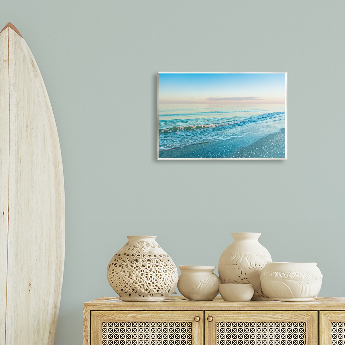 Stupell Industries Serene Waves at Sunrise Wall Plaque Design by Mary Lou Johnson