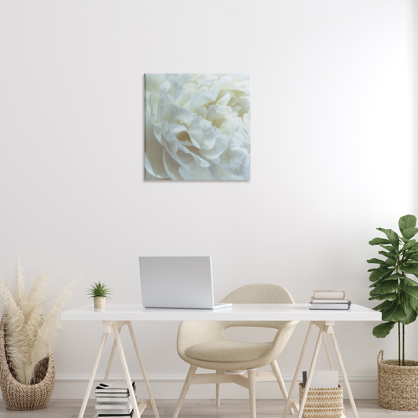Stupell Industries Elegant White Petals Canvas Design by David Pollard