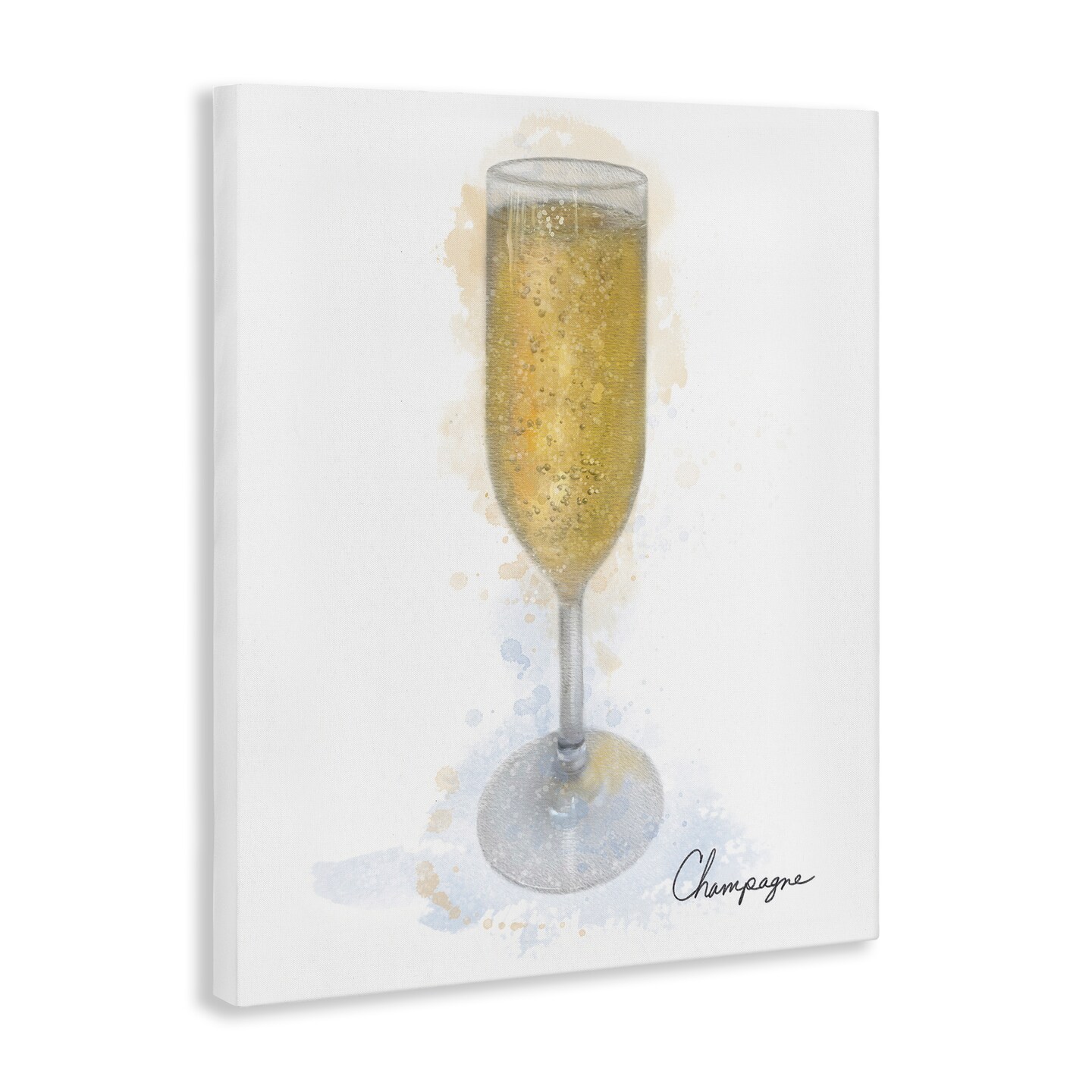 Stupell Industries Champagne Glass Shimmer Canvas Design by Matthew Piotrowicz