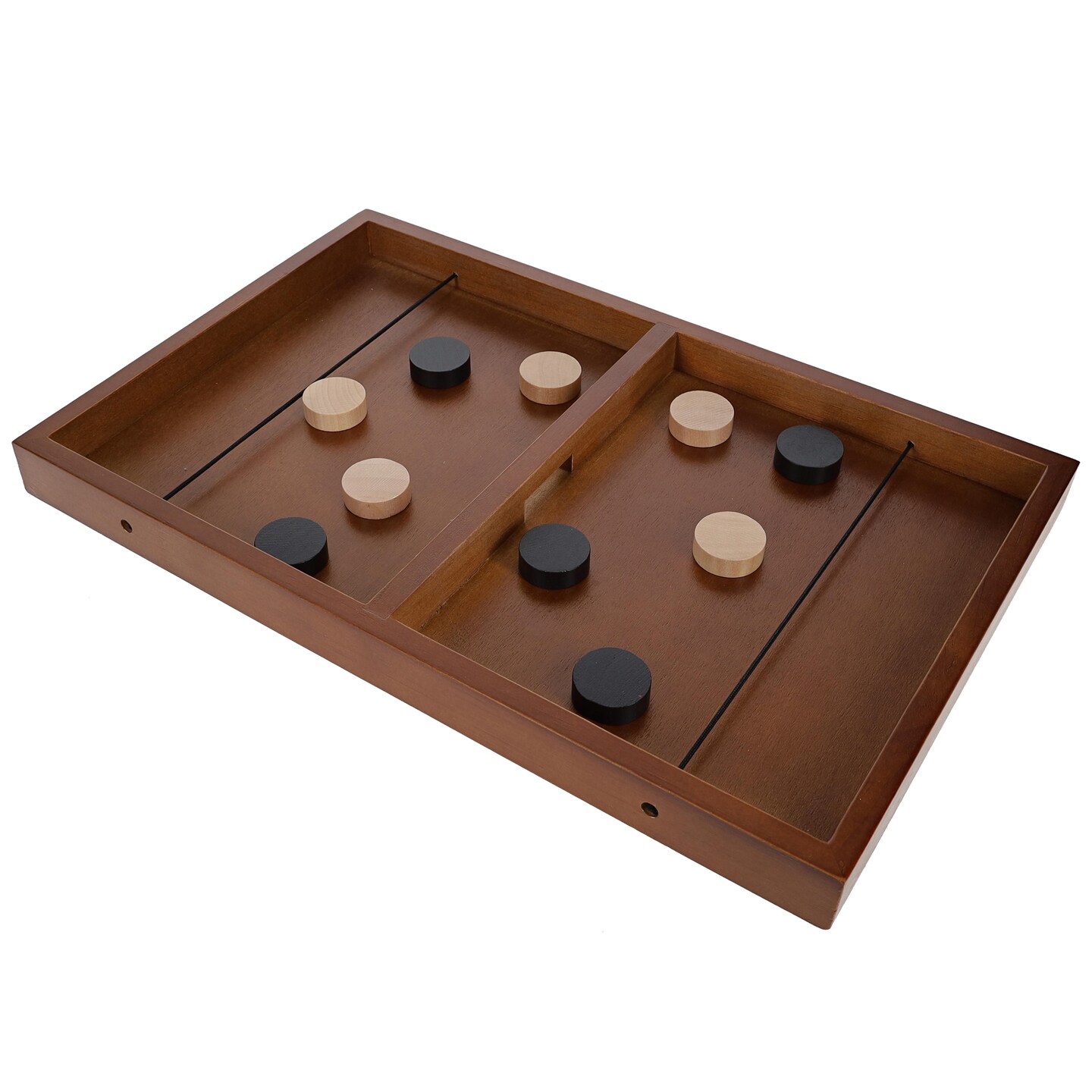 Pacific Shore Games Wooden Sling Puck Game, Table Top Hockey Games