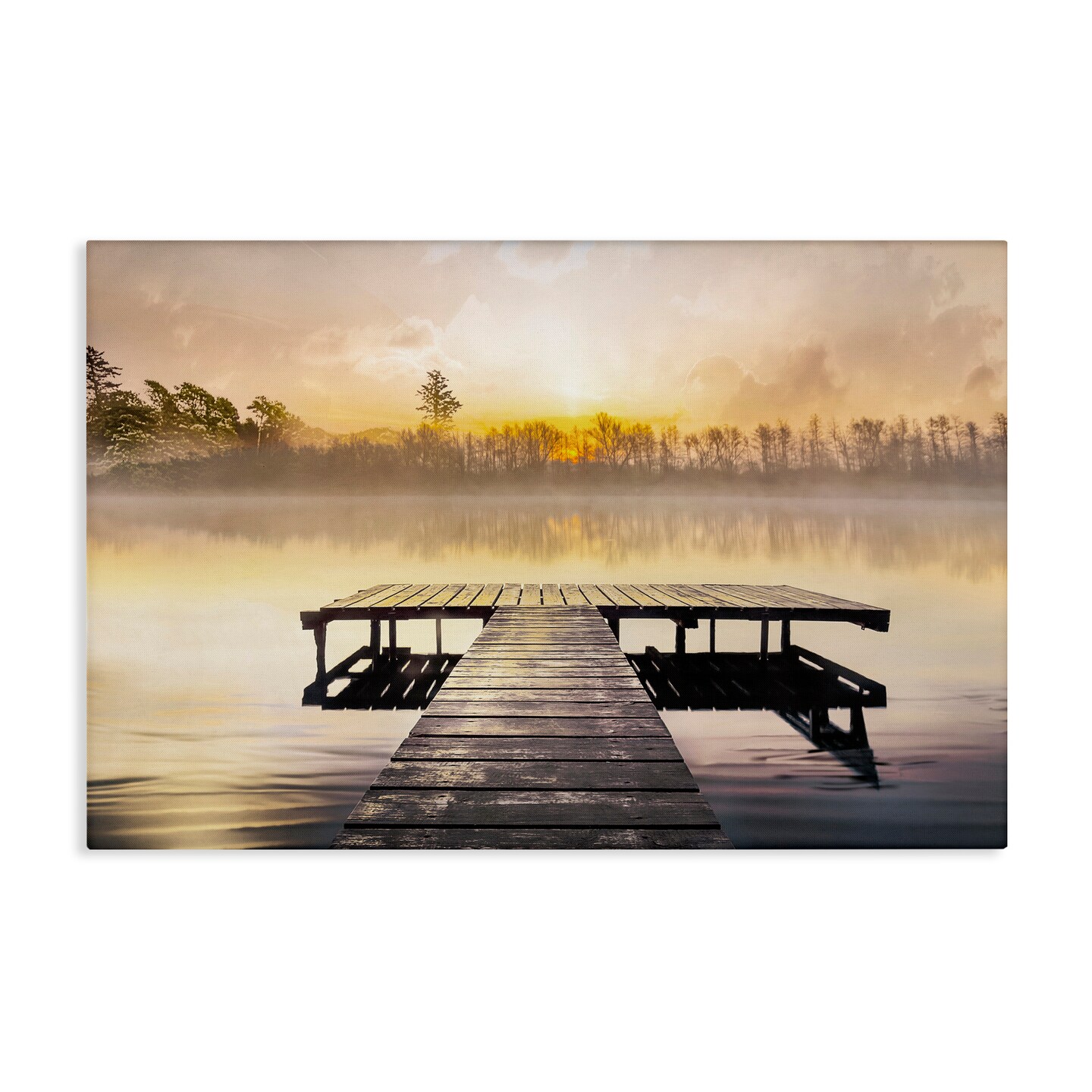 Stupell Industries Summer Sunrise Dock Canvas Design by Mike Calascibetta